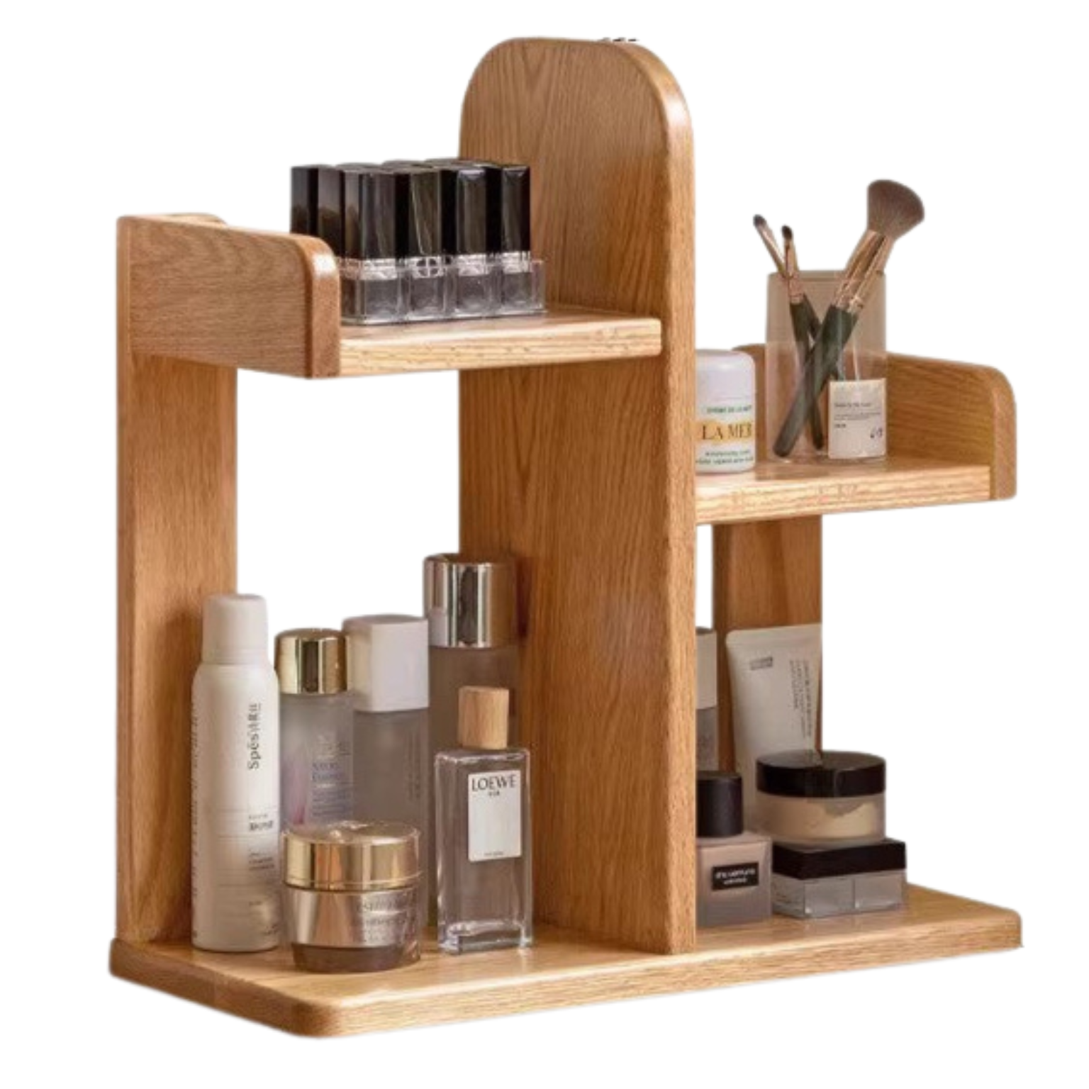 Oak solid Wood Desktop Multi-layer Bookshelf