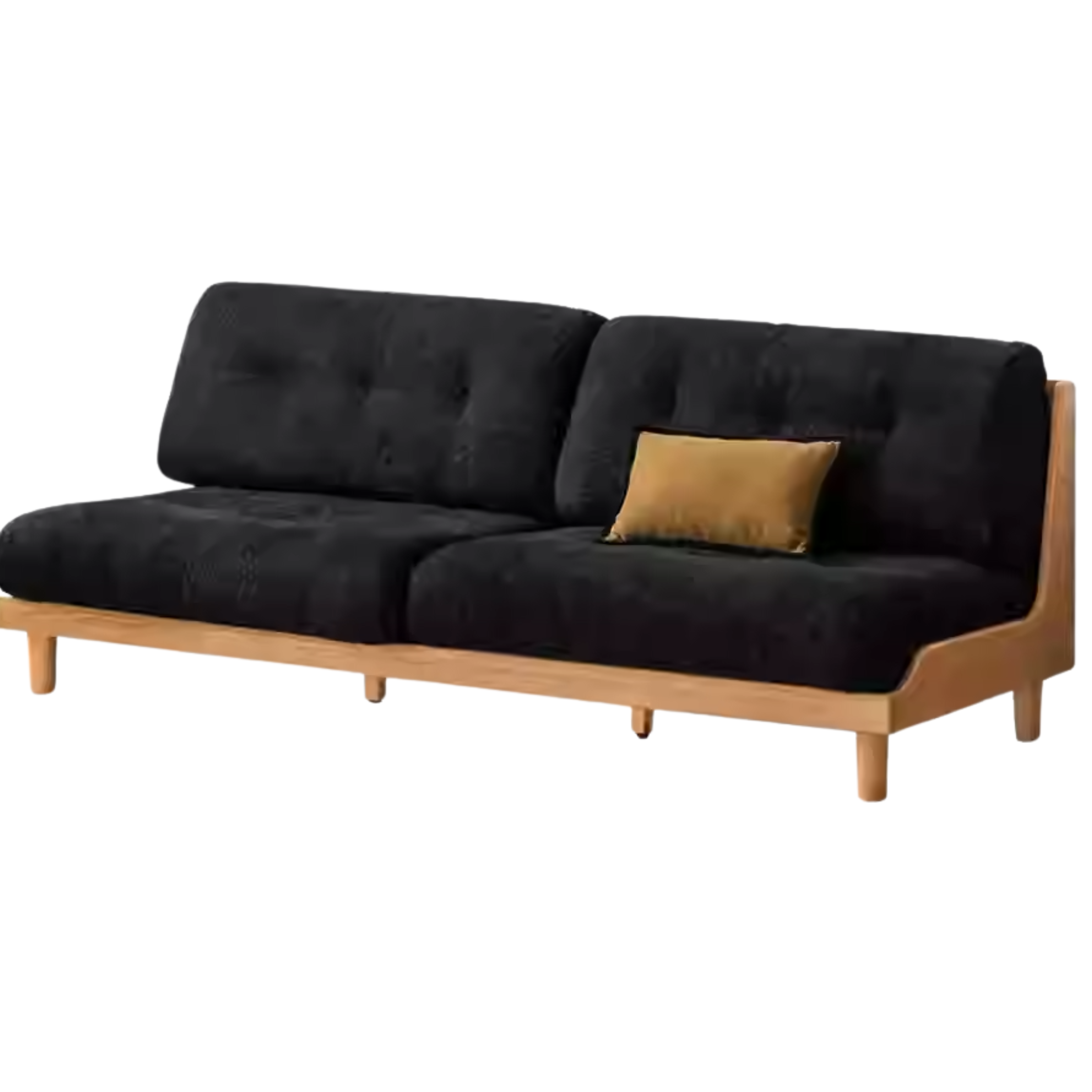 Oak Solid Wood  fabric detachable washable sofa