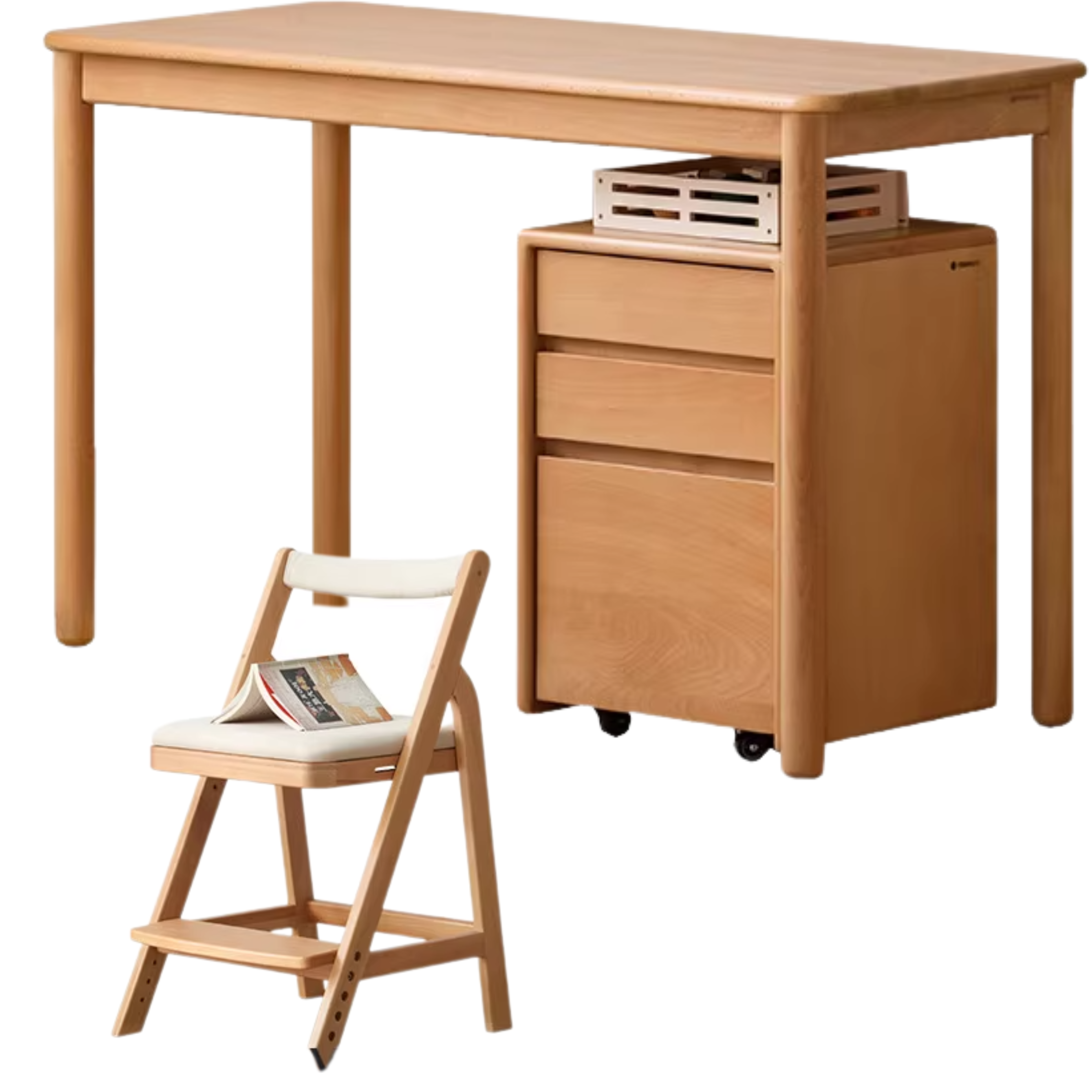 Beech Solid Wood Desk Children's Study Table