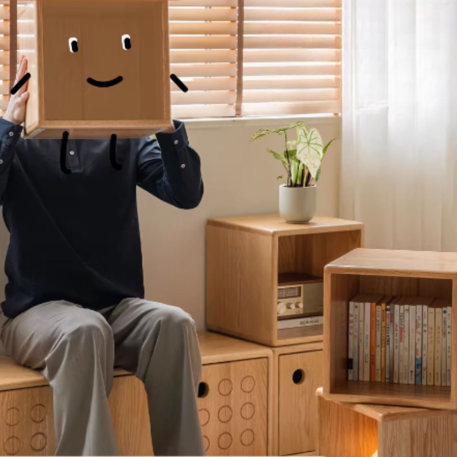 solid wood bookcase free combination bookshelf home study rack oak ...