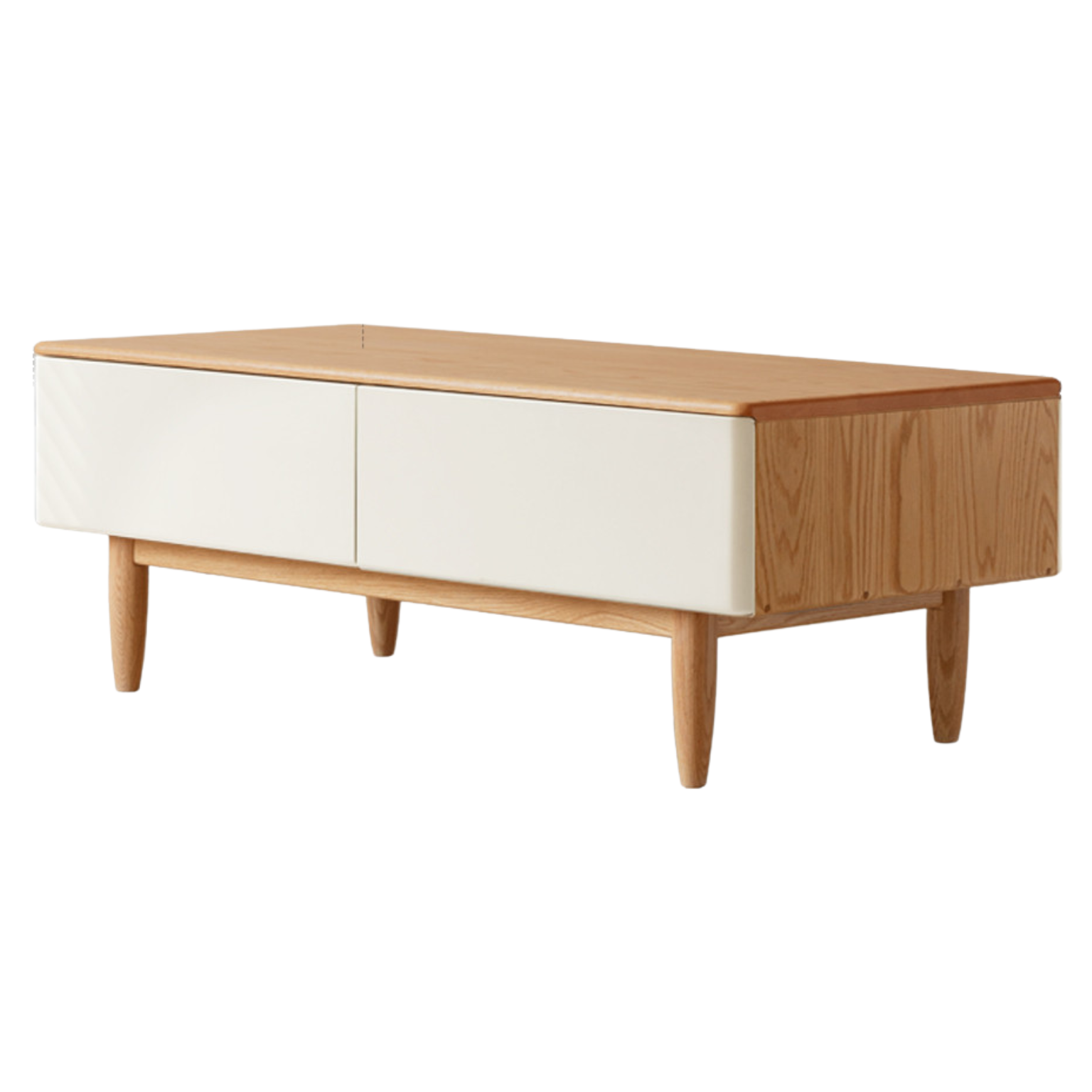 Oak solid wood modern coffee table with drawer