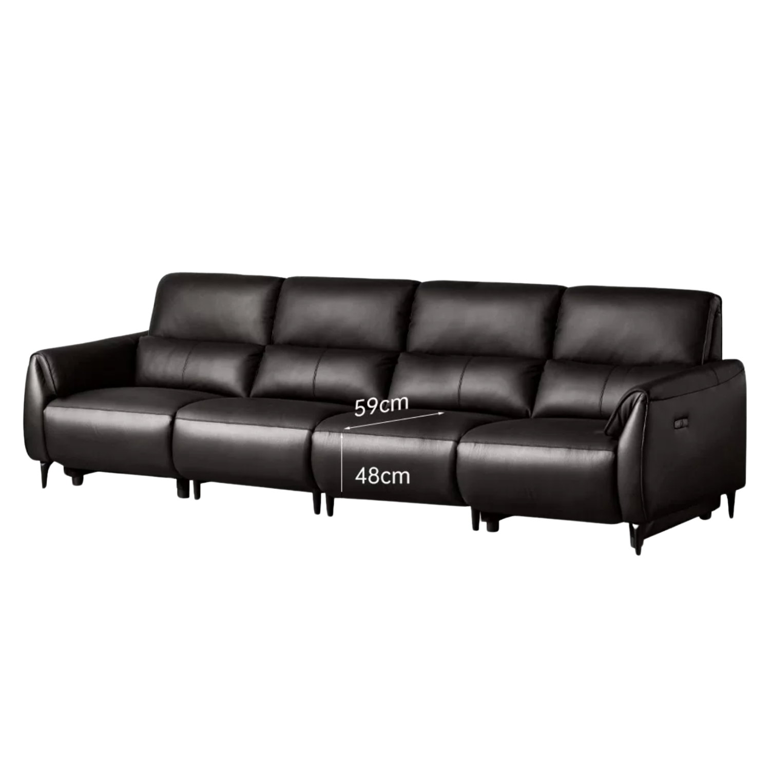 Zero-Wall Genuine Leather Electric Reclining Sofa