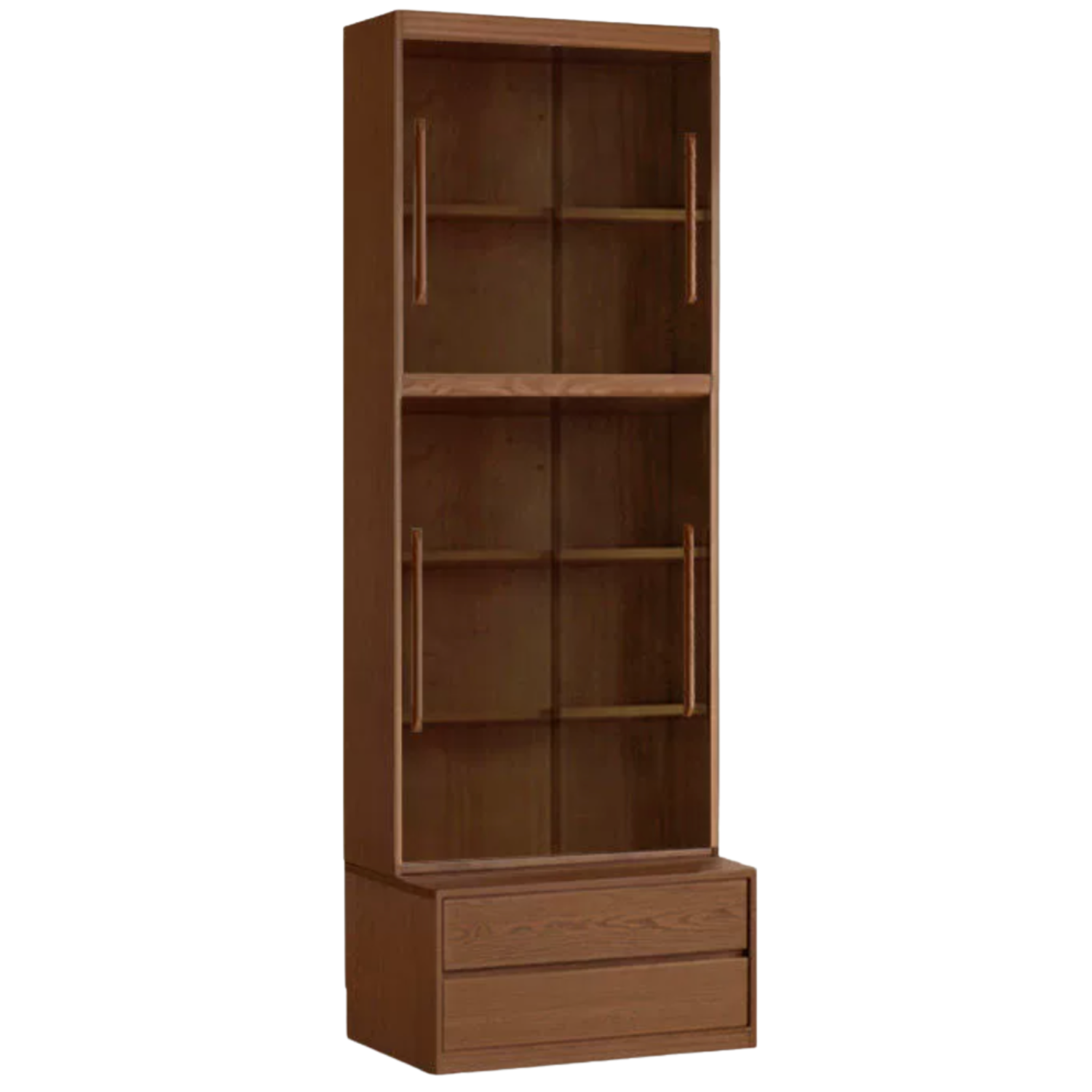 Sandalwood, Oak, Golden Pearwood, Ash Solid Wood Combination Bookcase