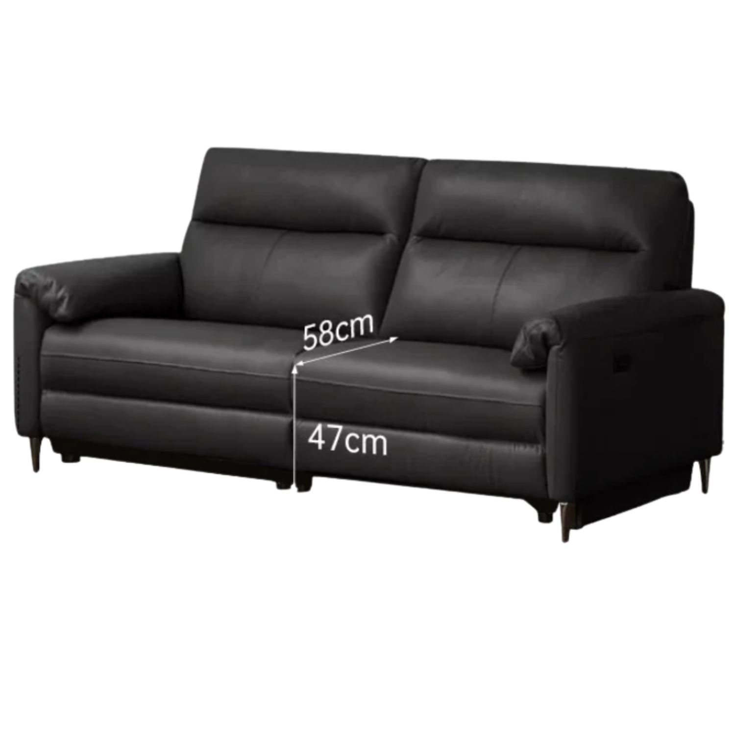 Electric Zero-Wall Leather Sofa, Modern Italian-Inspired Design