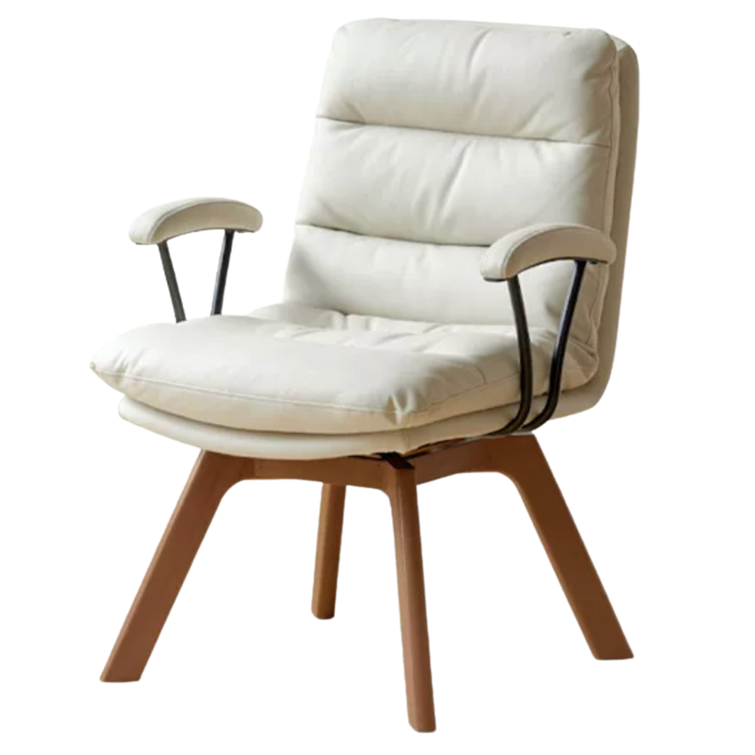 Beech Solid Wood Rotating Chair Technical Fabric.