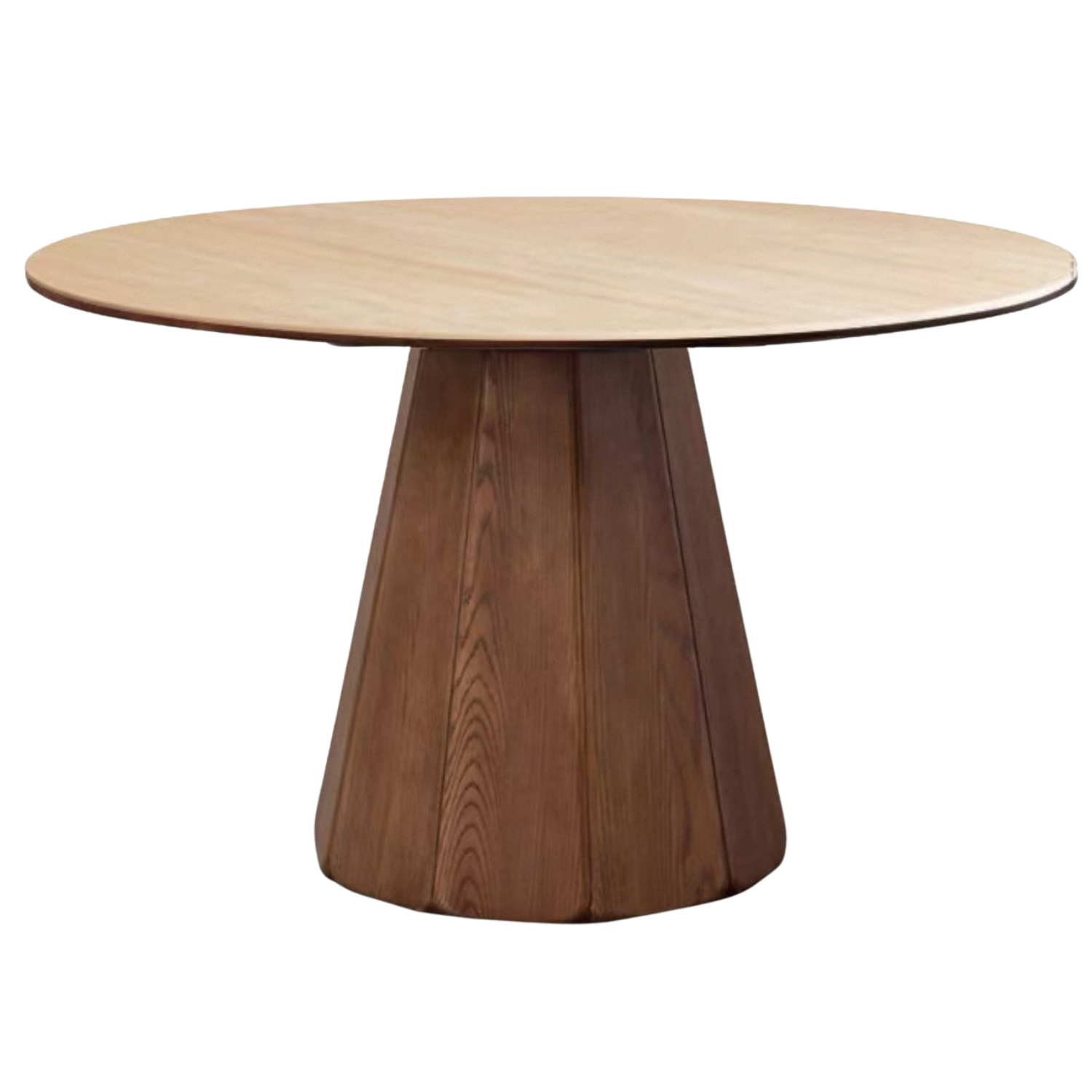 Black Walnut, Ash Solid Wood Round Slab Dining Table