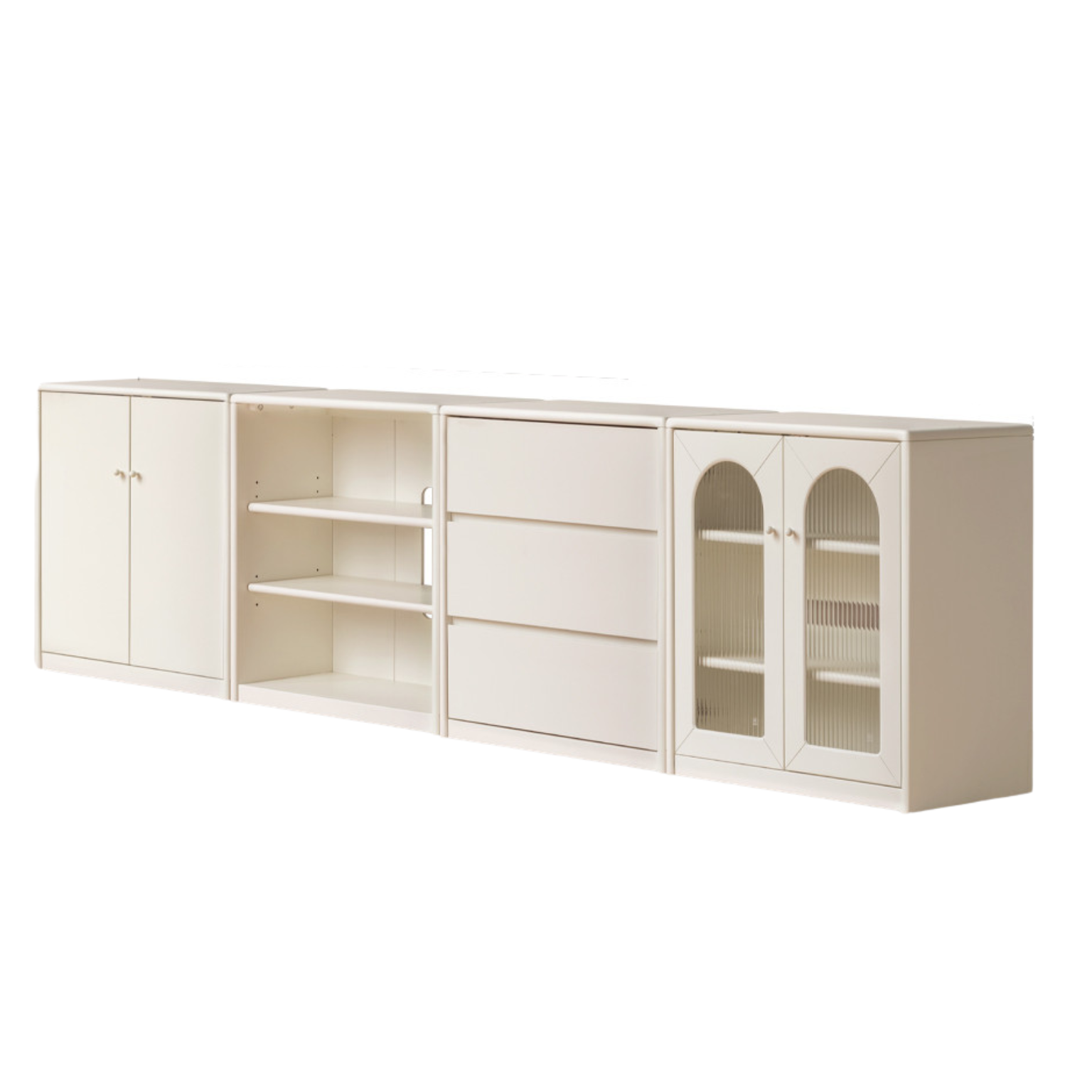 Poplar solid wood combinable storage TV cabinet-