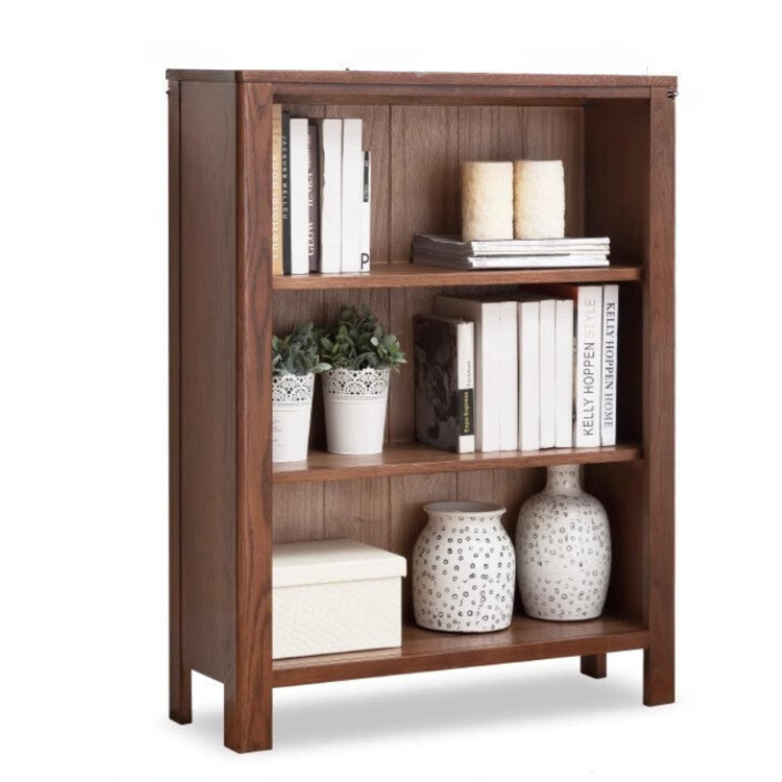 Oak solid wood Nordic simple small bookshelf