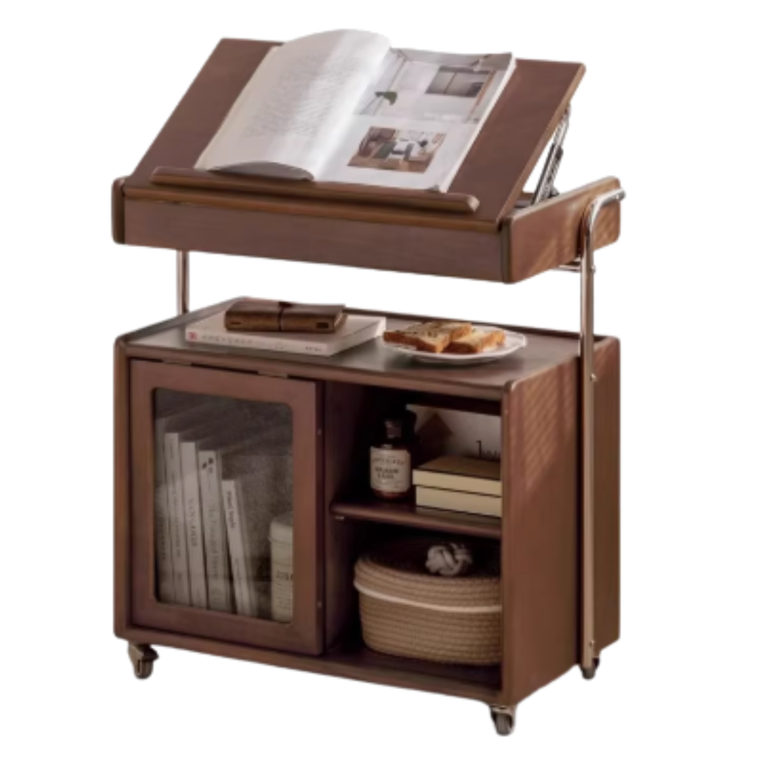 Poplar, Oak Solid Wood Side Cabinet Side Table