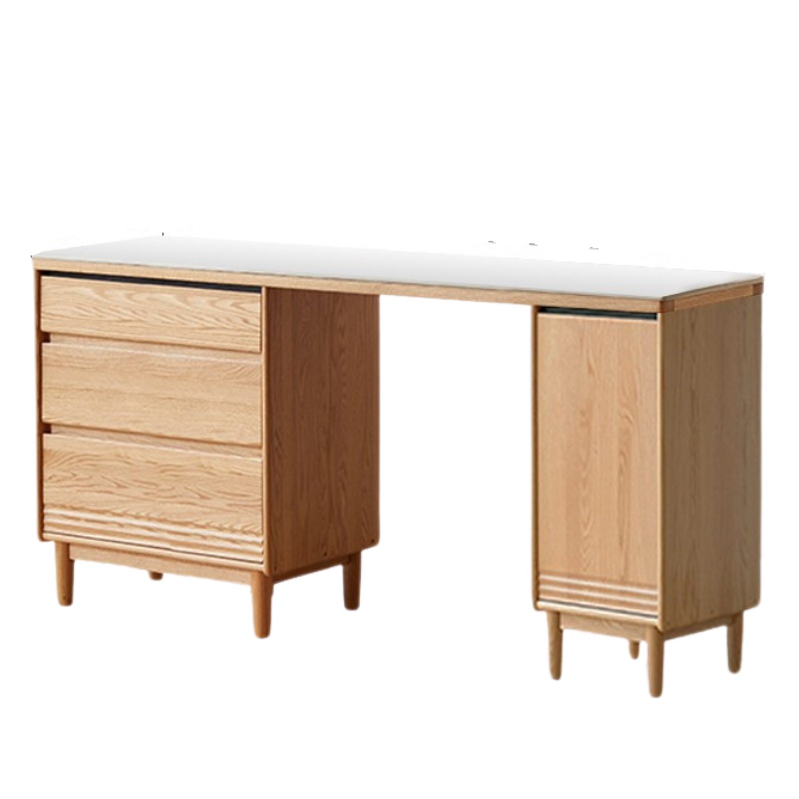 Oak, Ash Solid Wood Modern Rock Board Sideboard