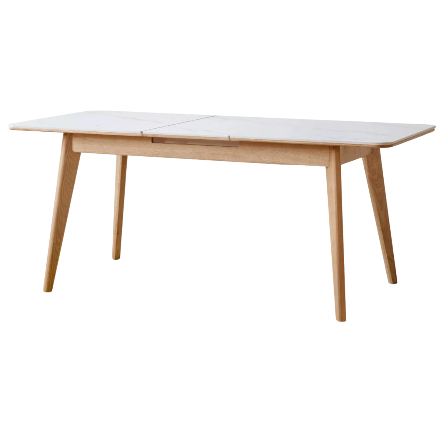 Ash, Cherry, Oak Solid Wood Rock Retractable Rectangular Table