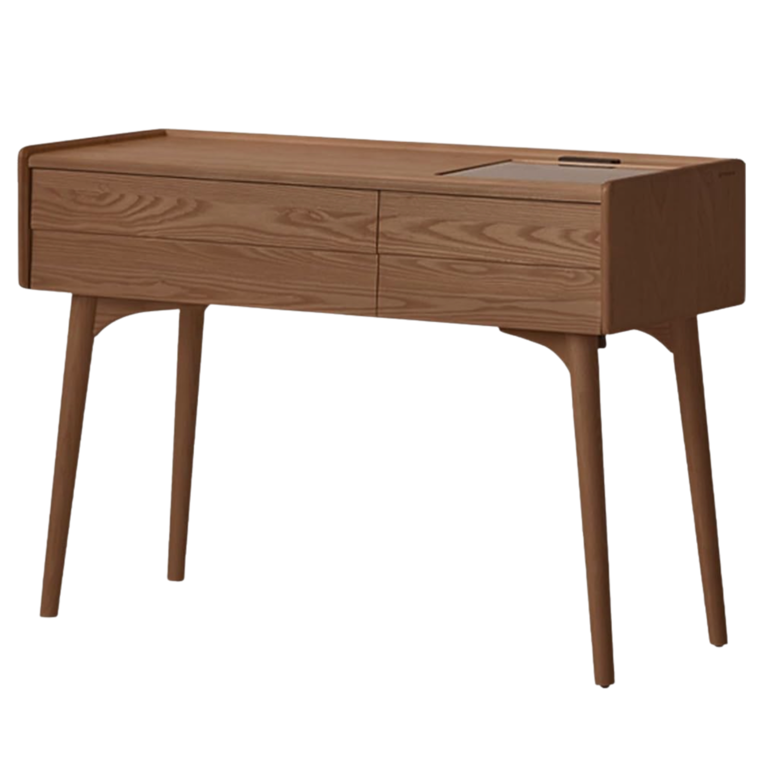 Ash, Cherry Solid Wood Modern Vanity Table with Storage
