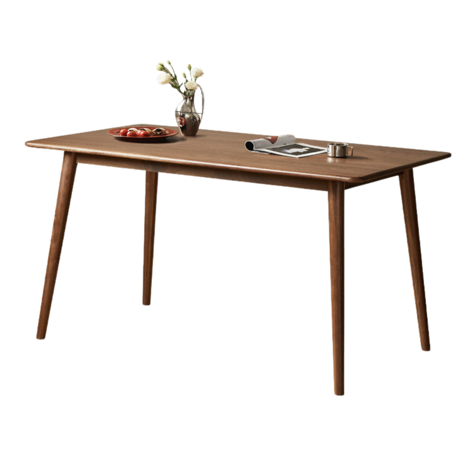 Black Walnut Solid Wood Light Luxori Dining Table