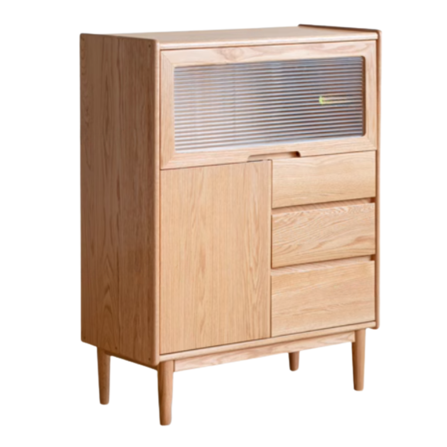 Oak Solid Wood Corner Multifunctional Sideboard