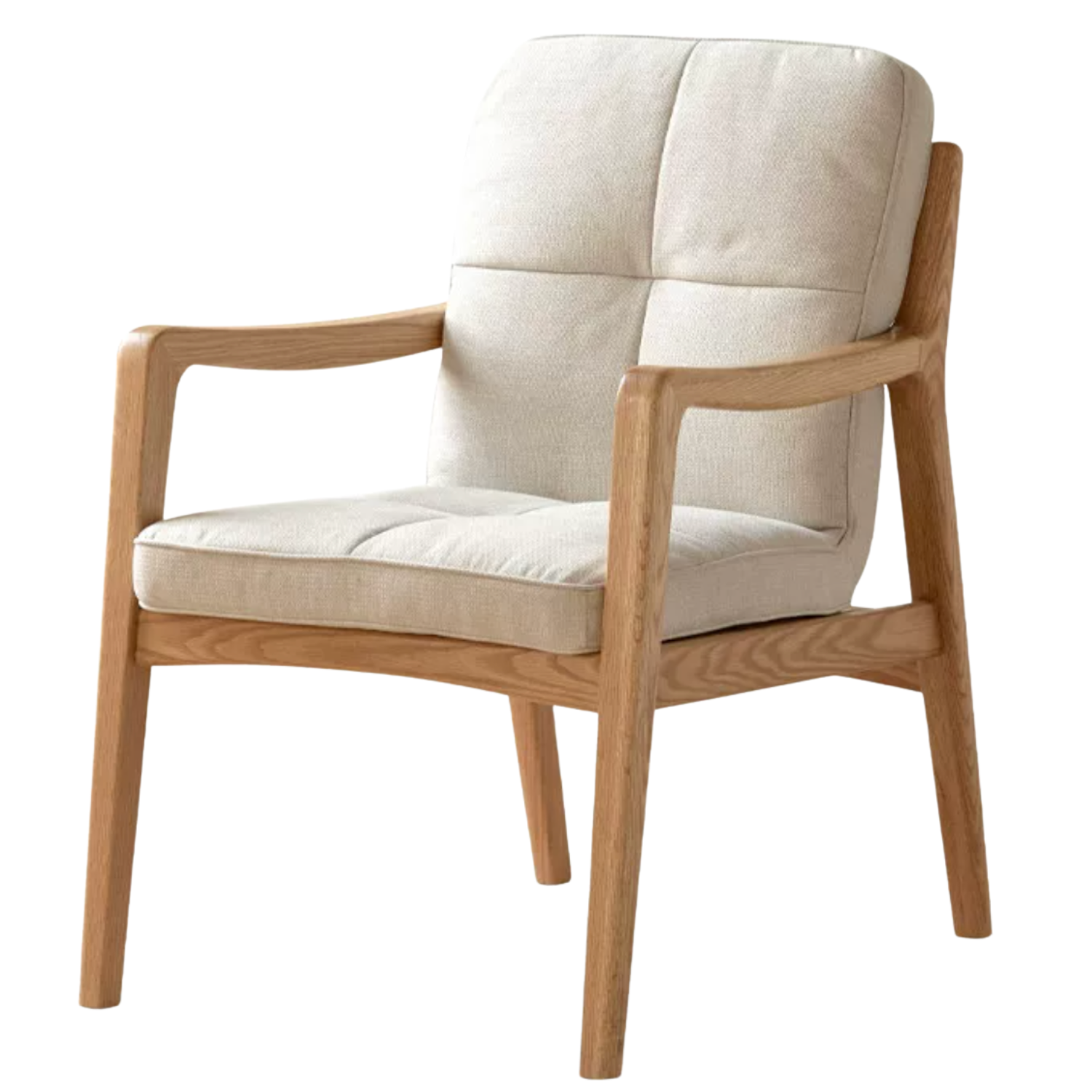 Black Walnut, Oak Solid Wood Modern and Simple Armchair