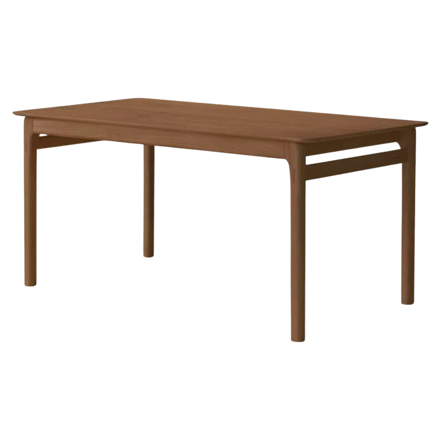 Oak, Rubberwood Solid Wood Modern Rock Plate Dining Table