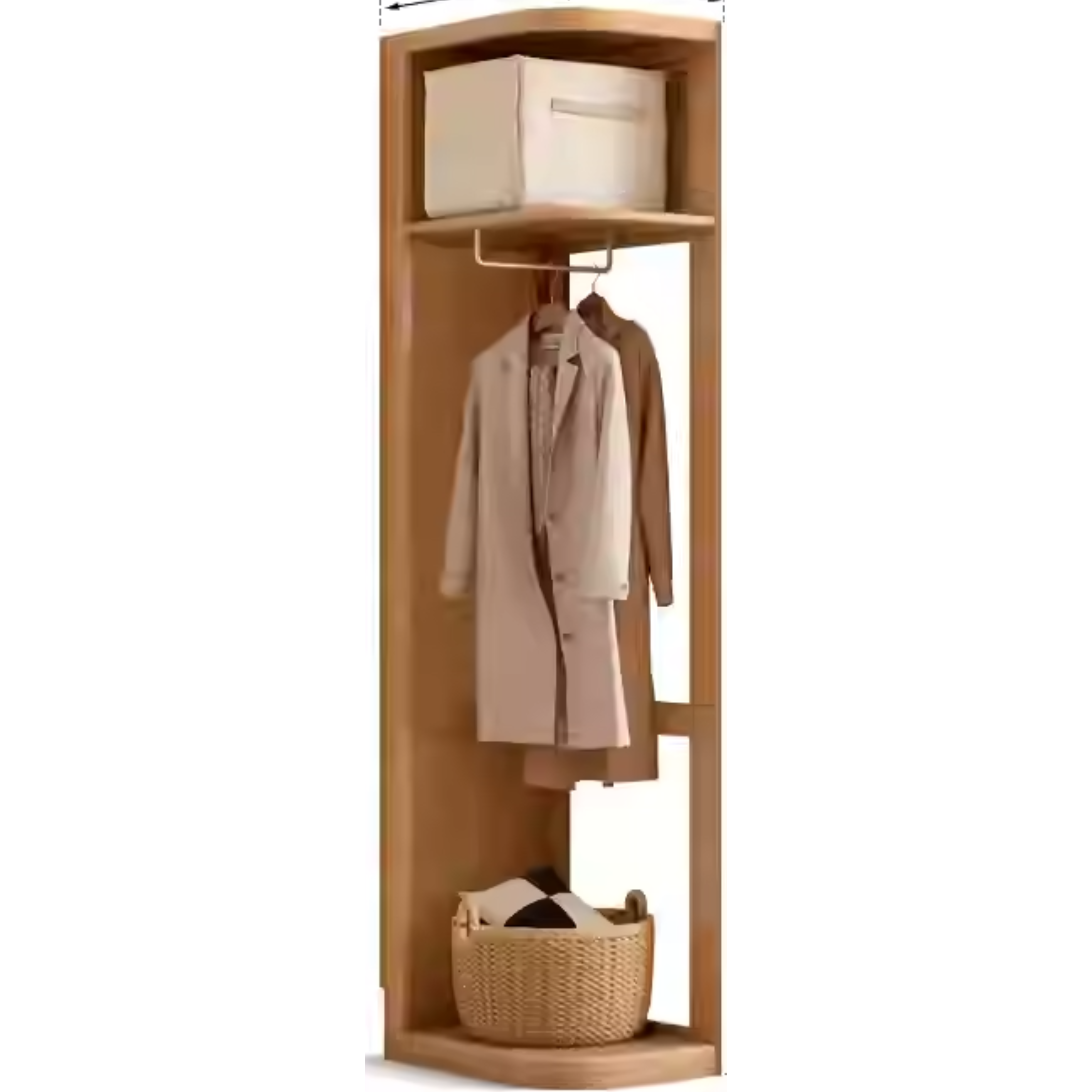 Oak solid wood sliding door wardrobe