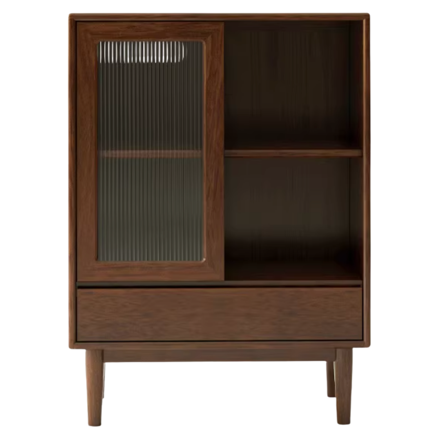 Black Walnut, Sandal Solid Wood Side Cabinet North American FAS Grade