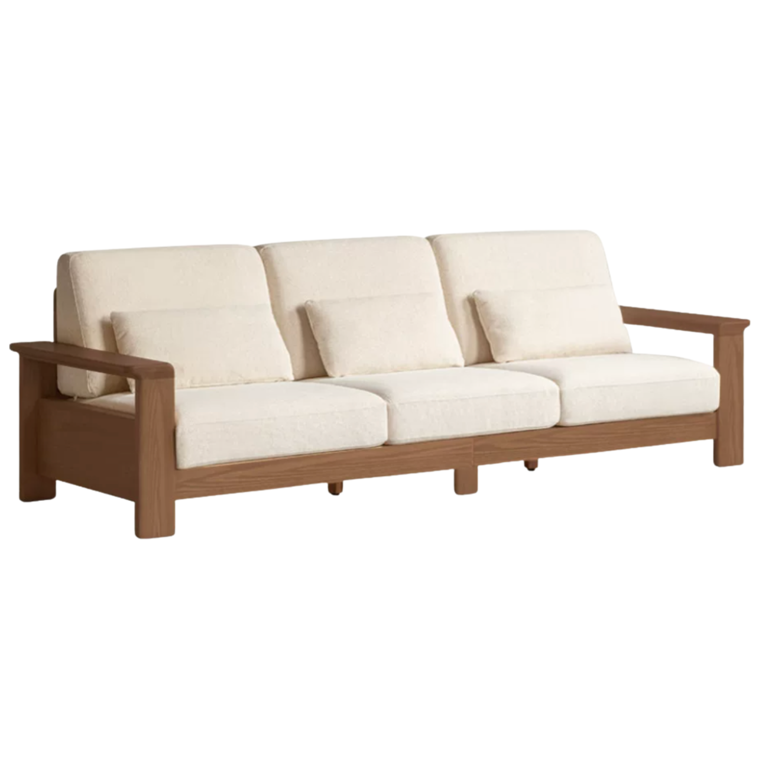 Ash solid Wood Lounge Sofa with Elevated Comfort Design