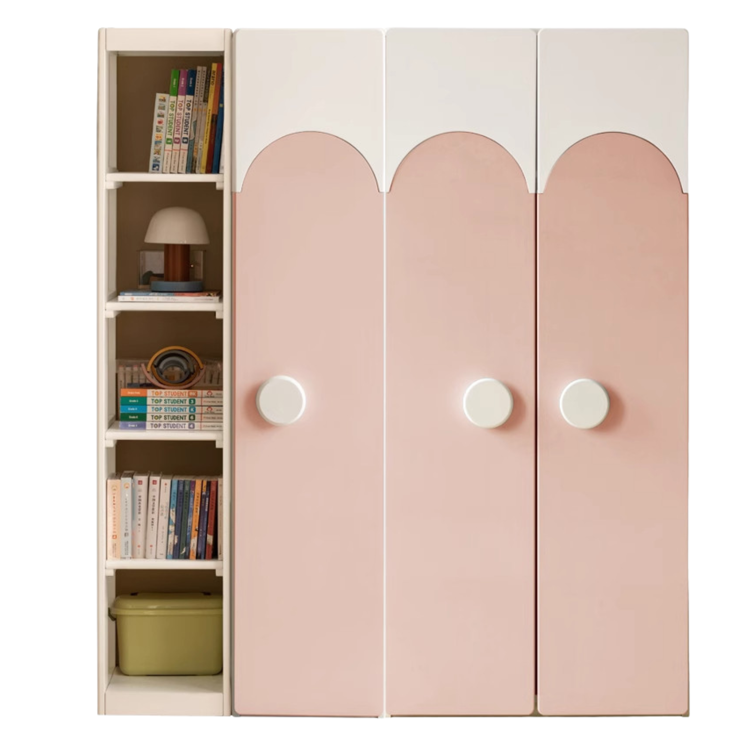 Pine solid wood children's wardrobe: