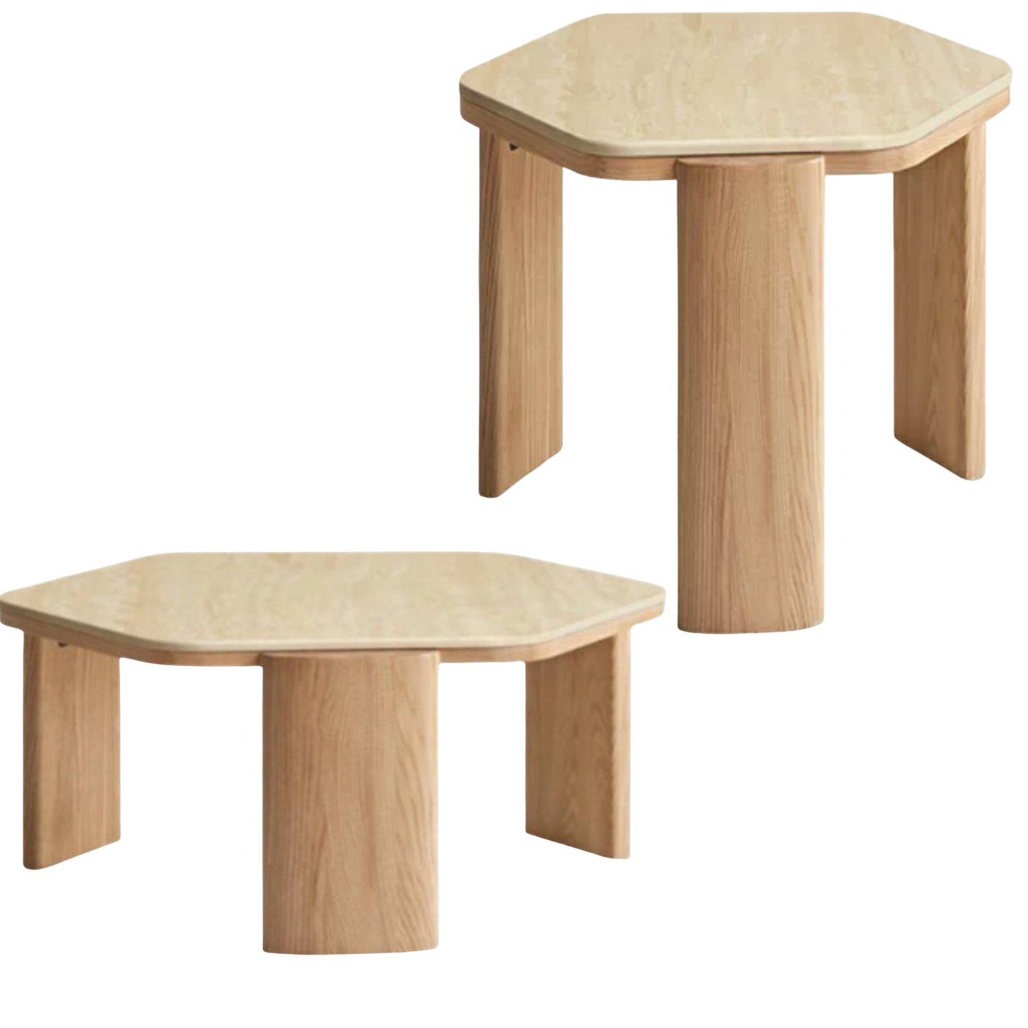 Ash Solid Wood Wabi-Sabi Style Coffee Table