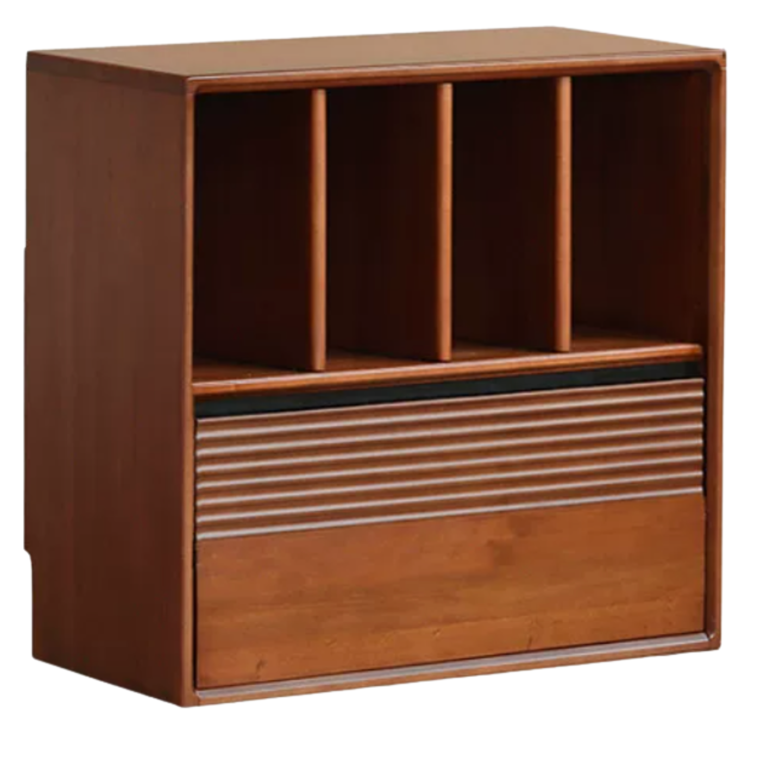 Poplar Solid Wood Antique Style Partition Bookcase