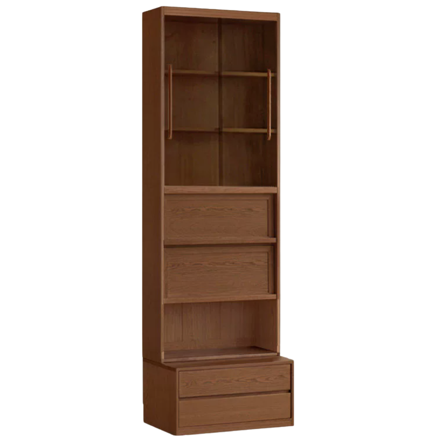 Sandalwood, Oak, Golden Pearwood, Ash Solid Wood Combination Bookcase