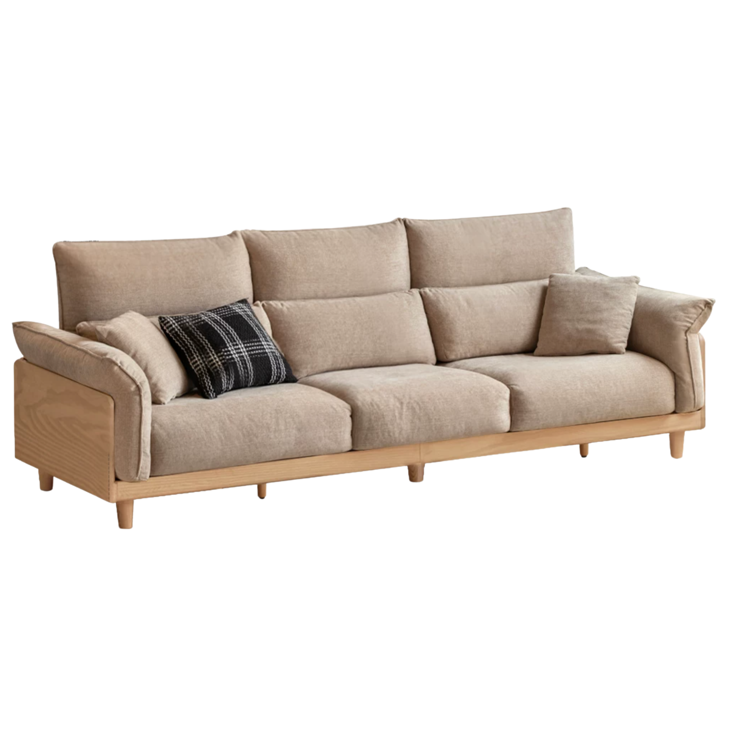 Oak, Ash Solid Wood high-back sofa