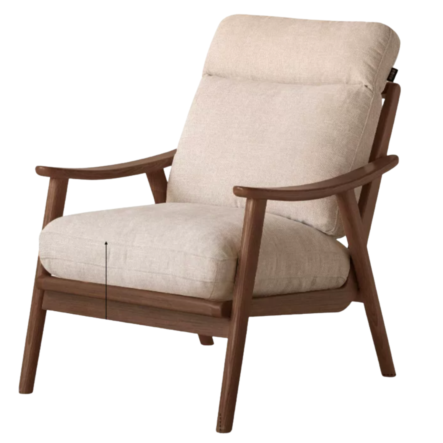 Black Walnut, Ash, Golden Pear Solid Wood Armchair