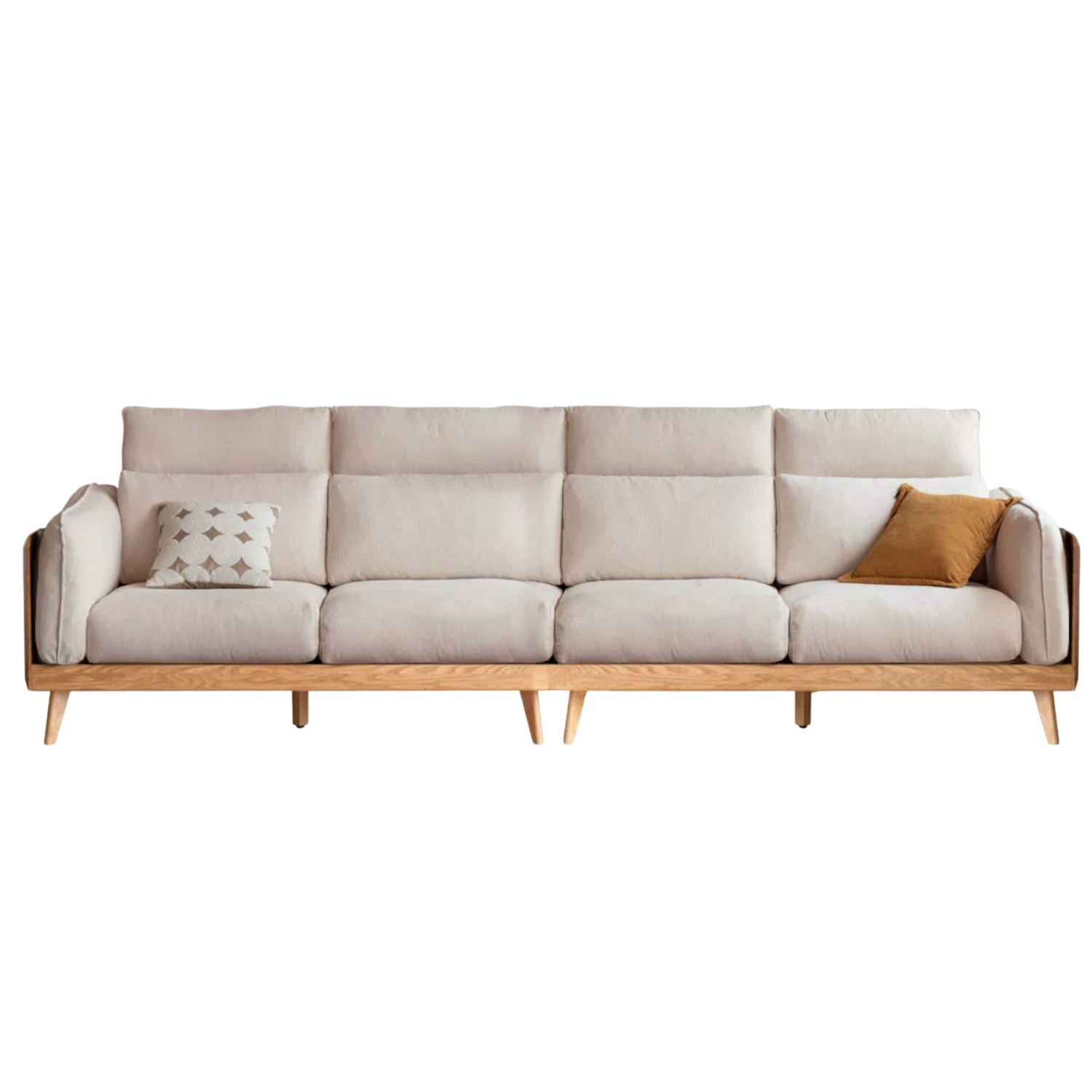 Oak, Ash Solid Wood High-Back Adjustable leather, fabric Sofa