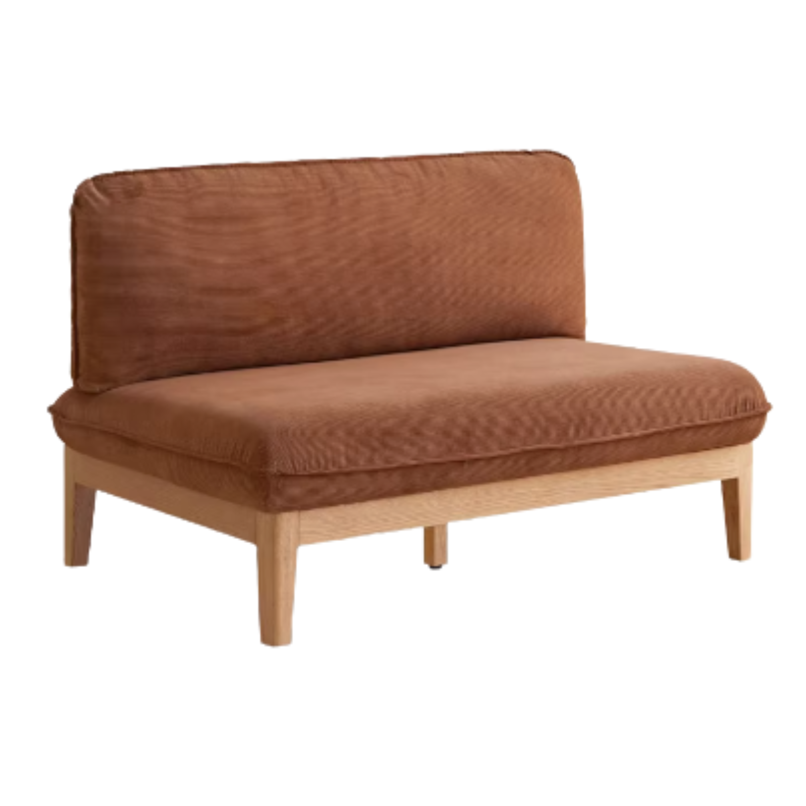 Oak Solid Wood Fabric Sofa)