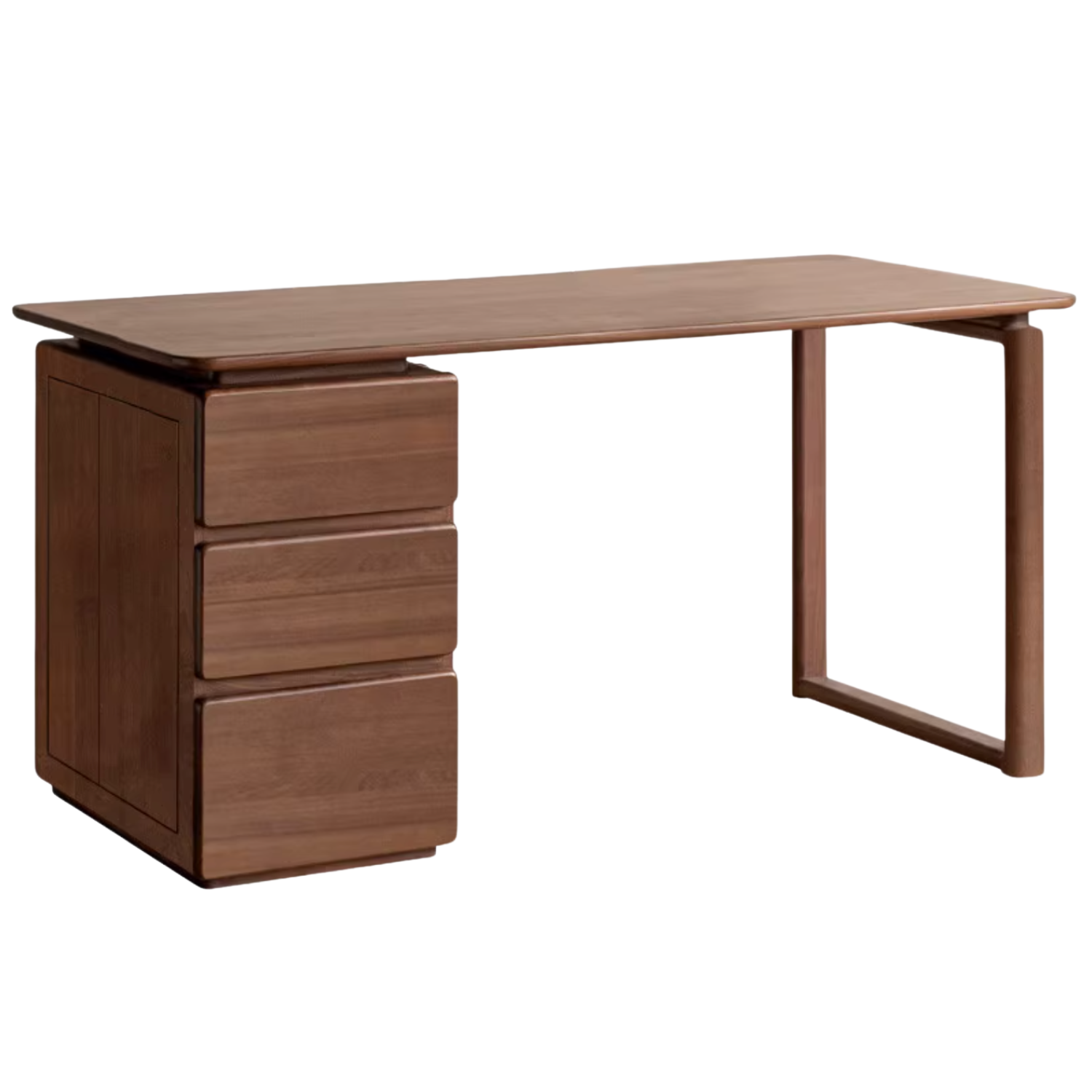 Black Walnut, Oak, Sandalwood, Ash Solid Wood Desk with Drawers