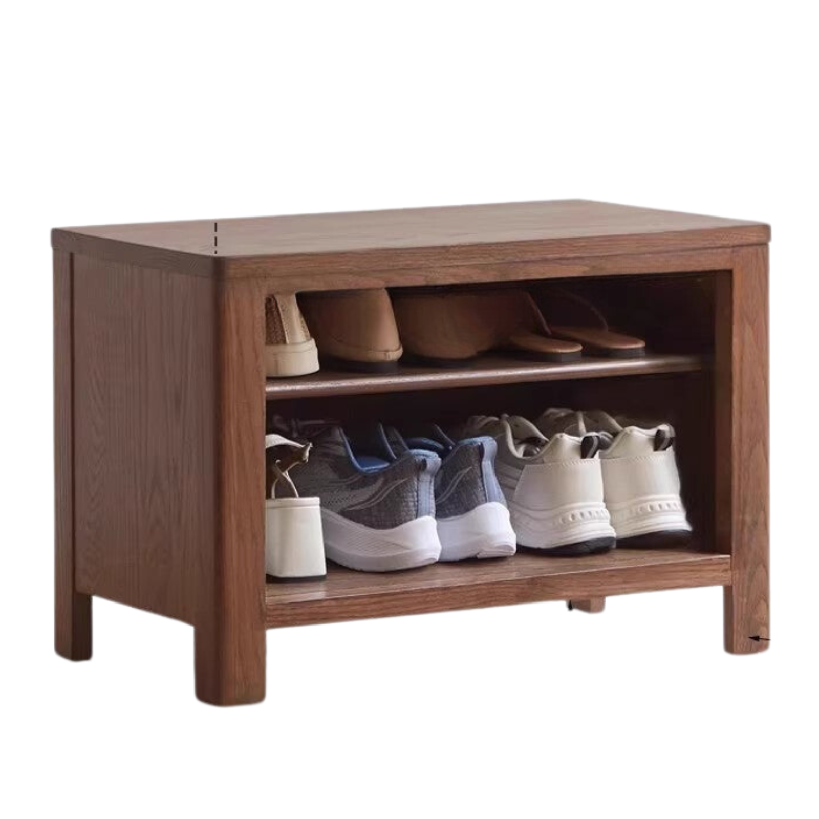 Oak Solid Wood Shoe Stool for Home Entrance