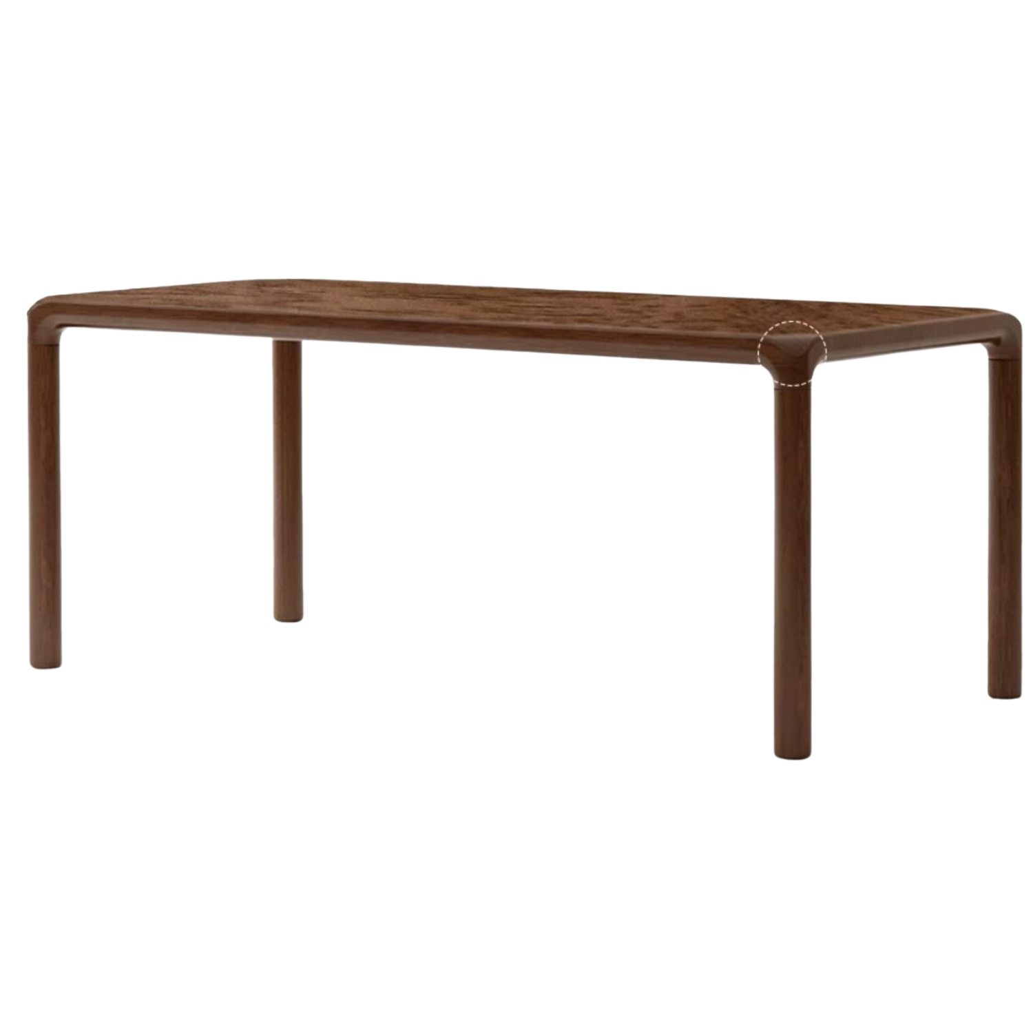Black Walnut, Sandalwood, Ash Solid Wood Rectangular Dining Table