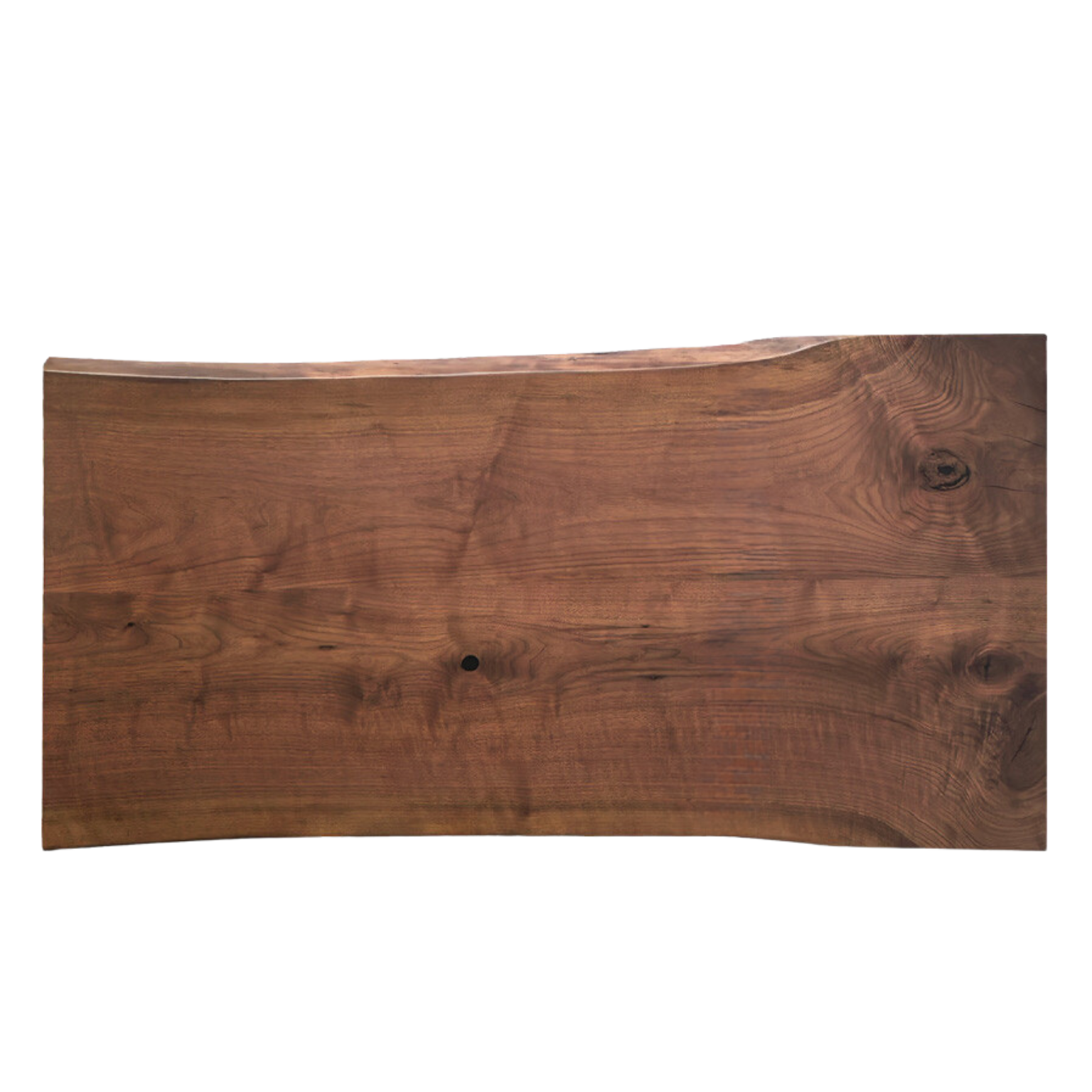 Black walnut solid wood natural edge large board dining table,