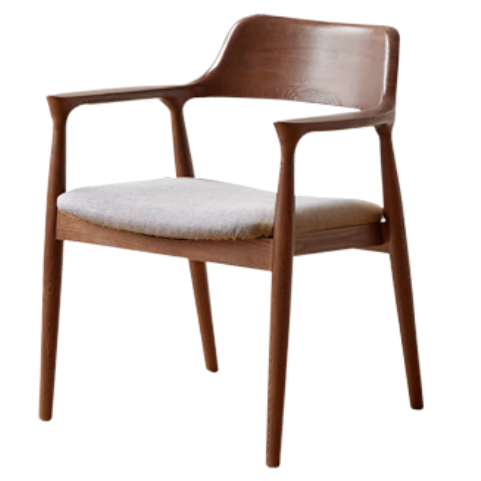 Ash Solid Wood Elegant Armchair: