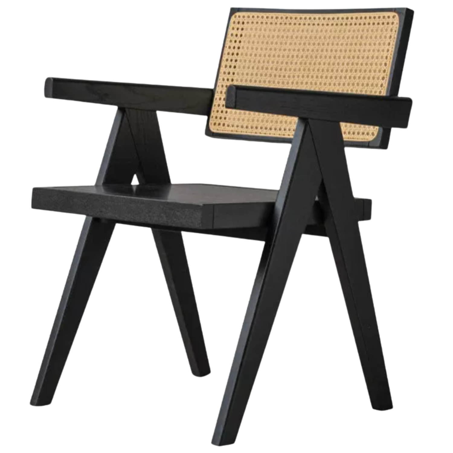 Ash, Cherry, Oak Solid Wood Rattan Smoked Chair