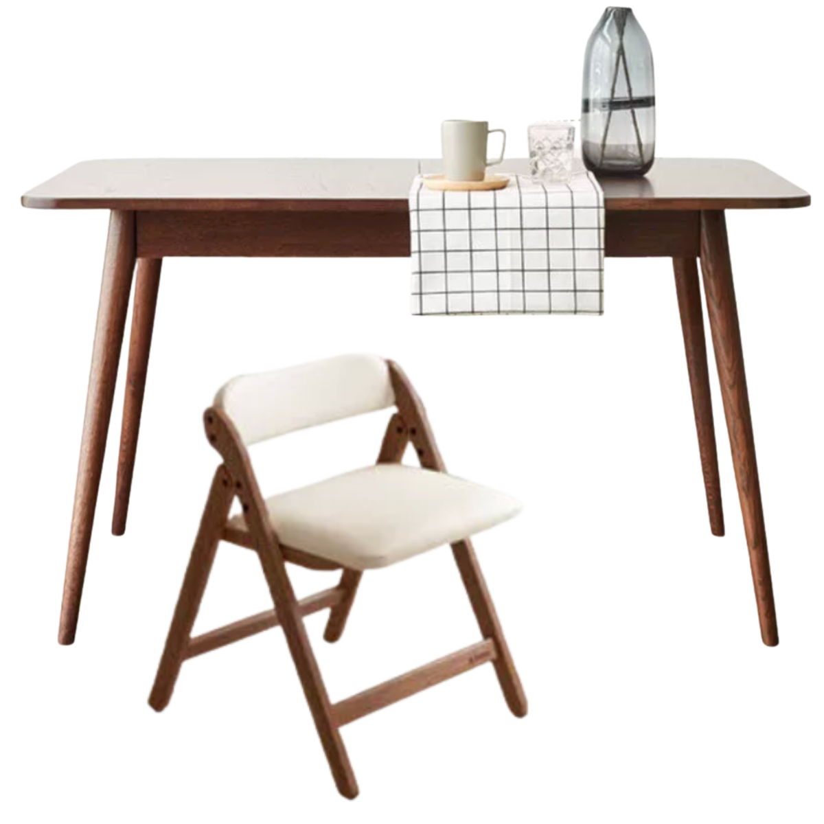 Oak Solid Wood Retractable Dining Table