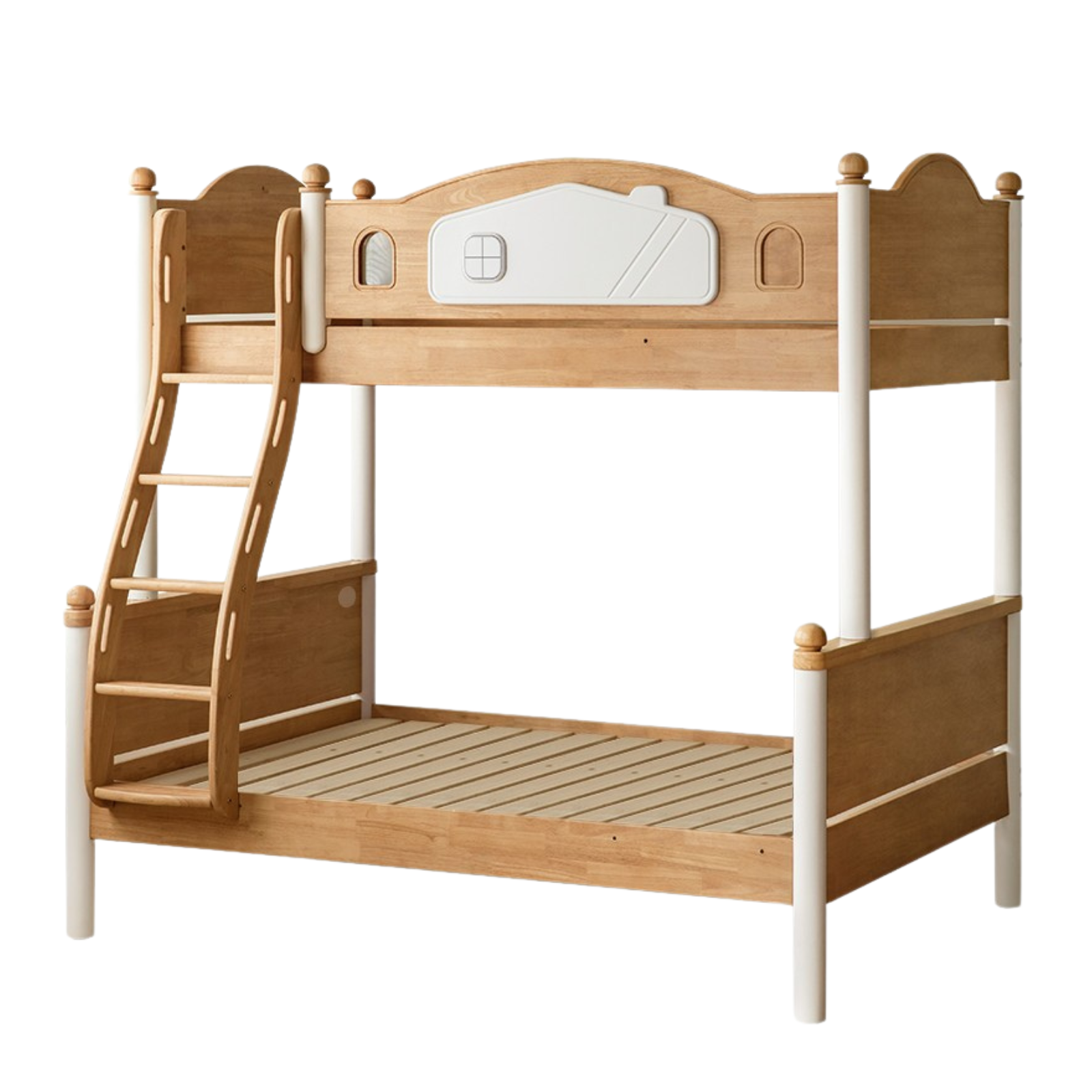 Rubber solid wood children's bunk bed