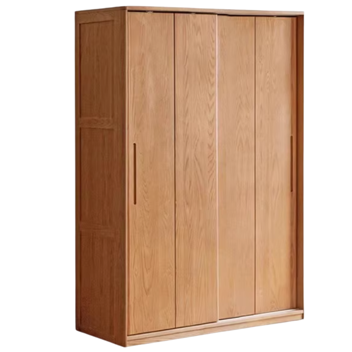 Oak, Ash Solid Wood Wardrobe With Sliding Doors