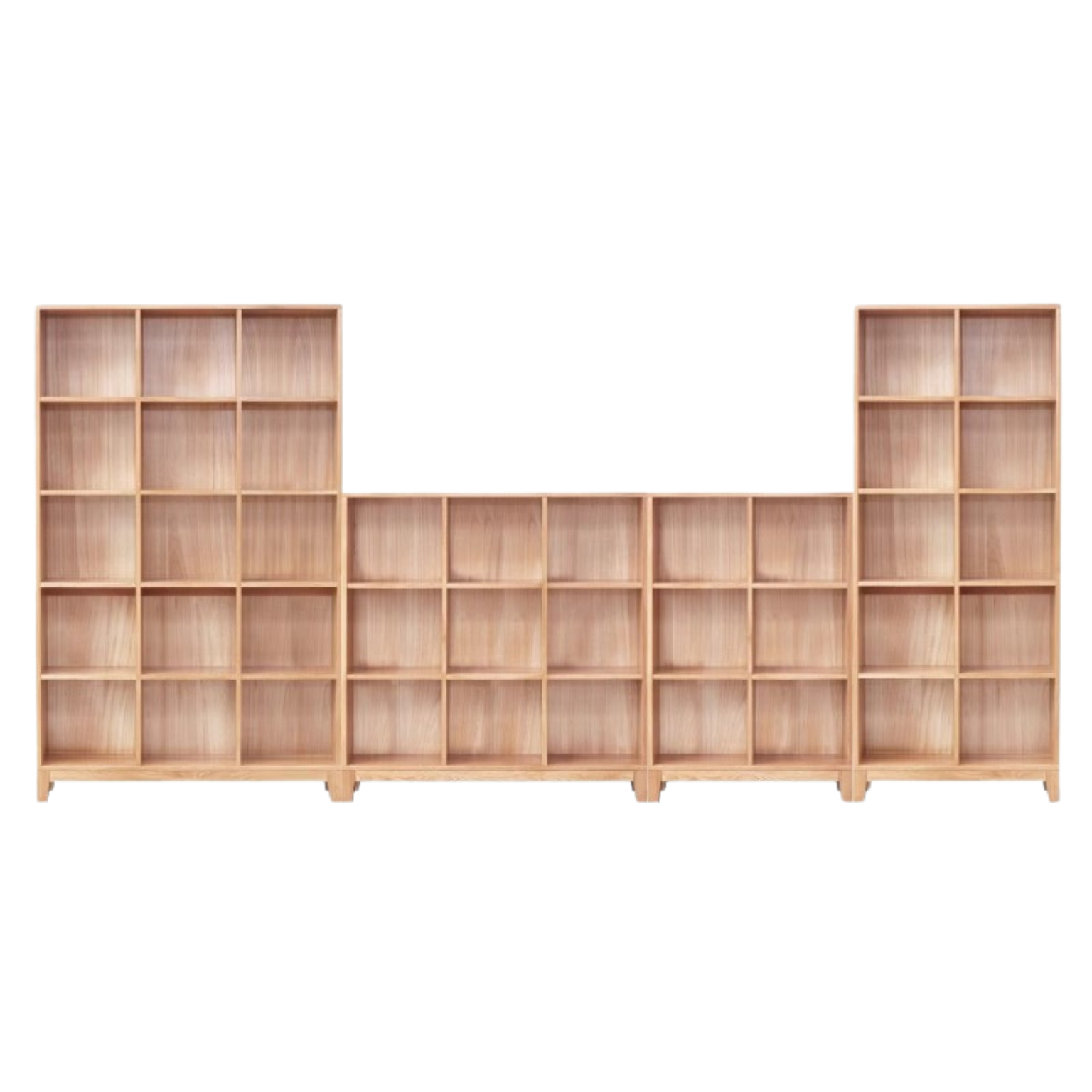 Oak solid wood Floor To Ceiling Bookshelve -