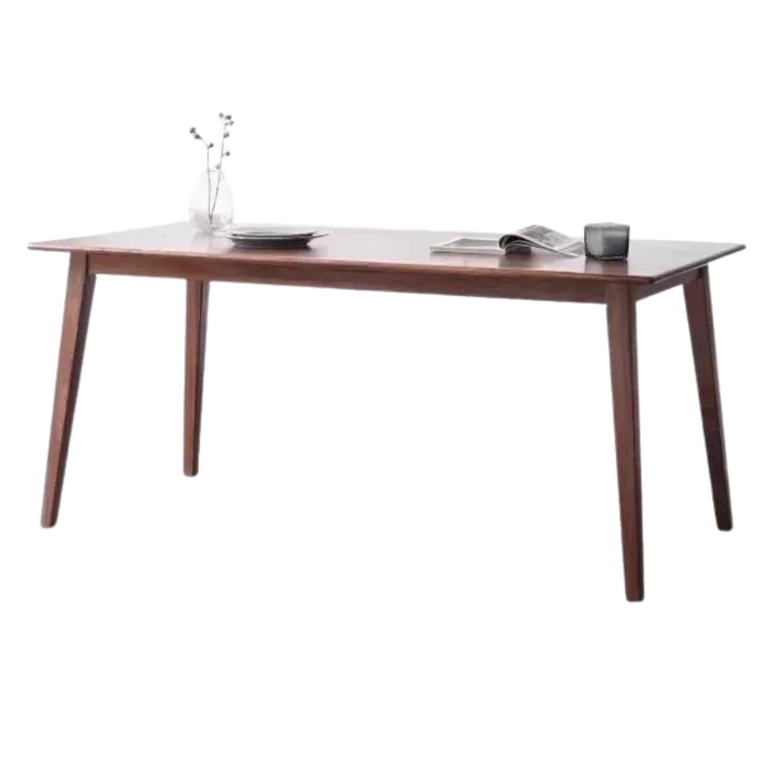 Black walnut solid wood dining table,