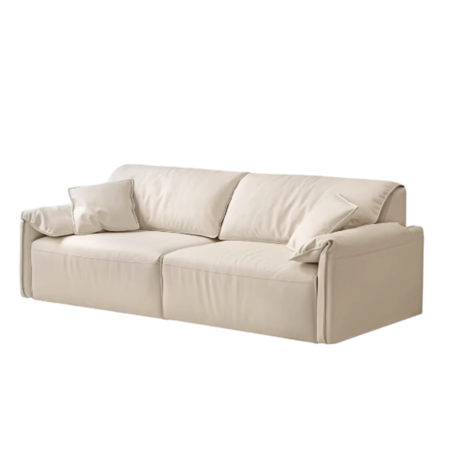 Electric Foldable Dual-purpose Cream Style White Elephant Ear Retractable Sofa Bed)