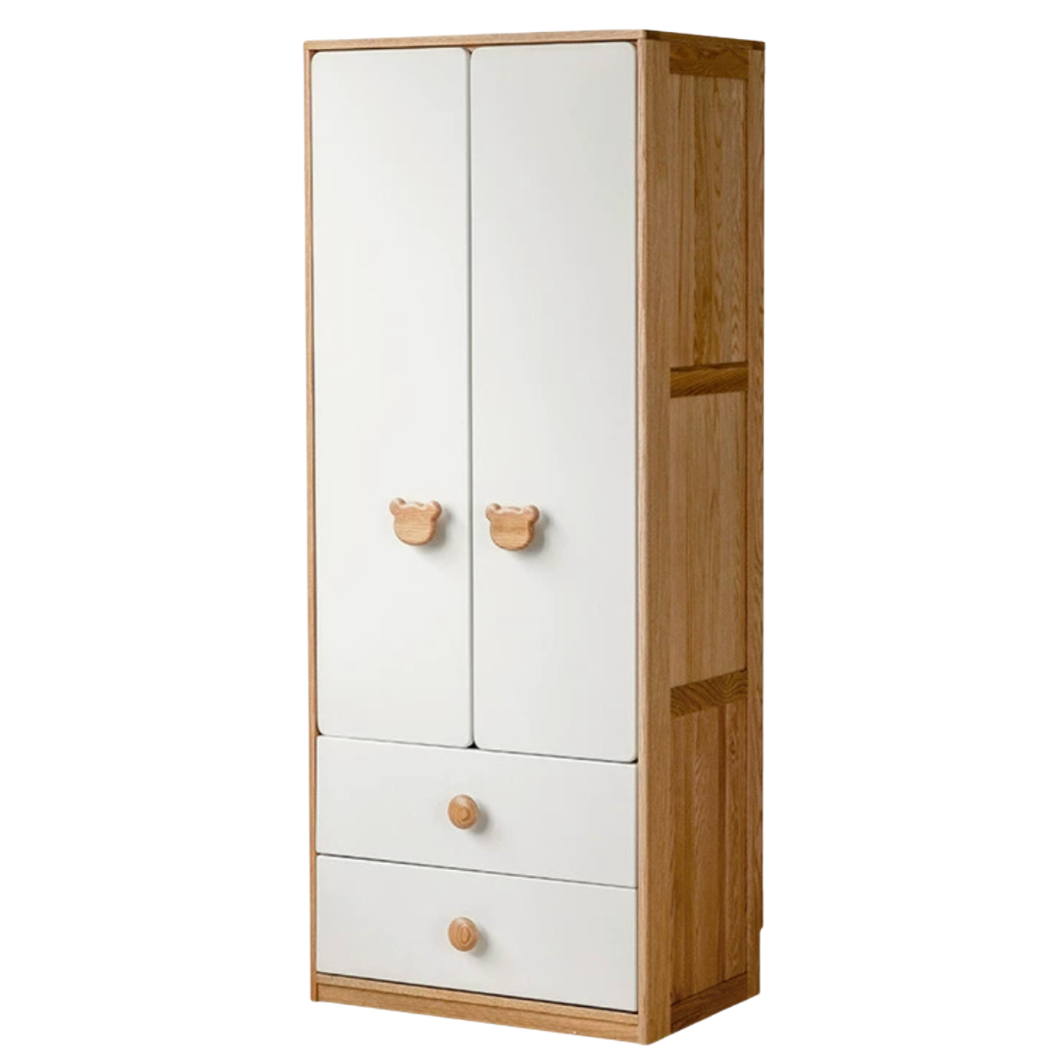 Oak Solid Wood Children's Wardrobe Combination