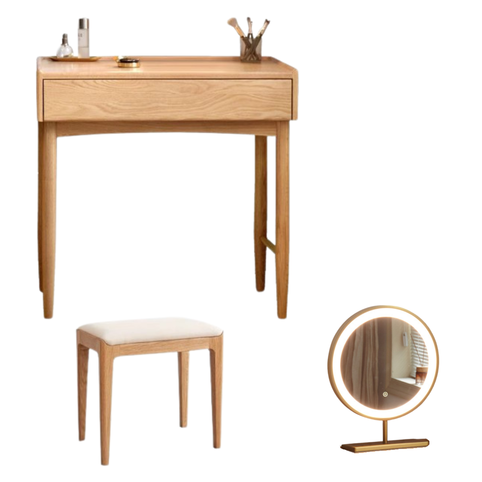 Oak solid wood Nordic dressing table :
