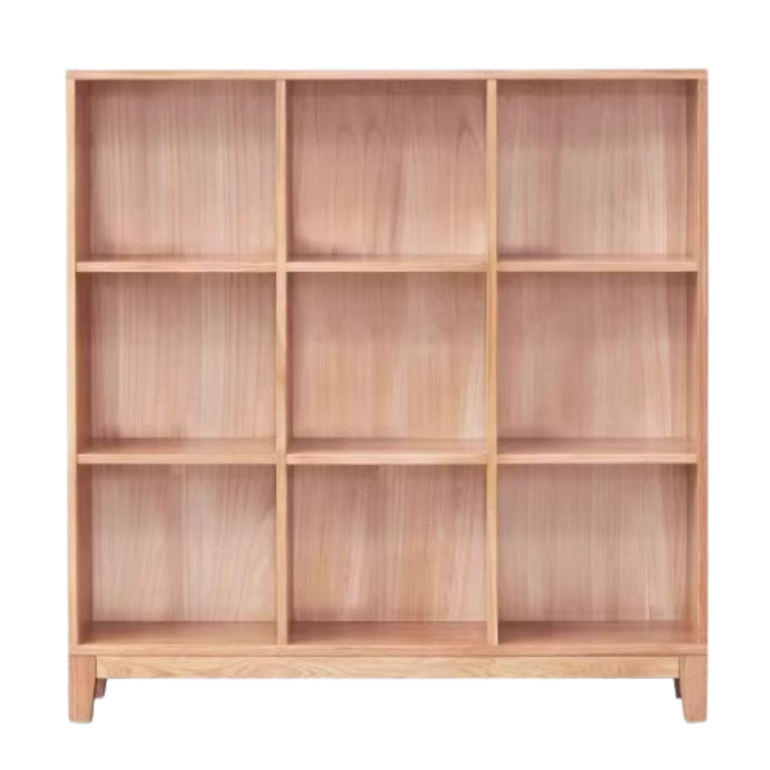 Oak Solid Wood Floor To Ceiling Bookshelve