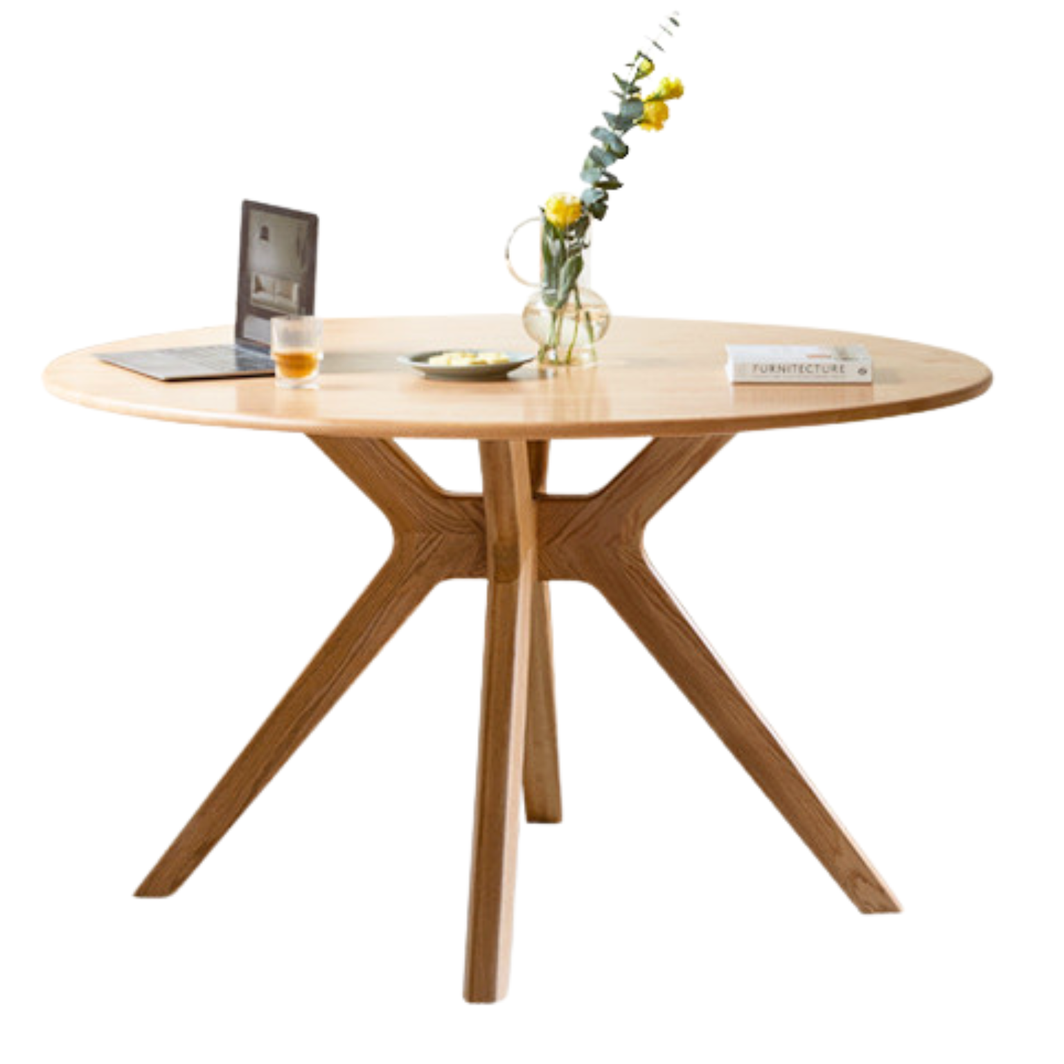 Oak Solid Wood Round dining Table -