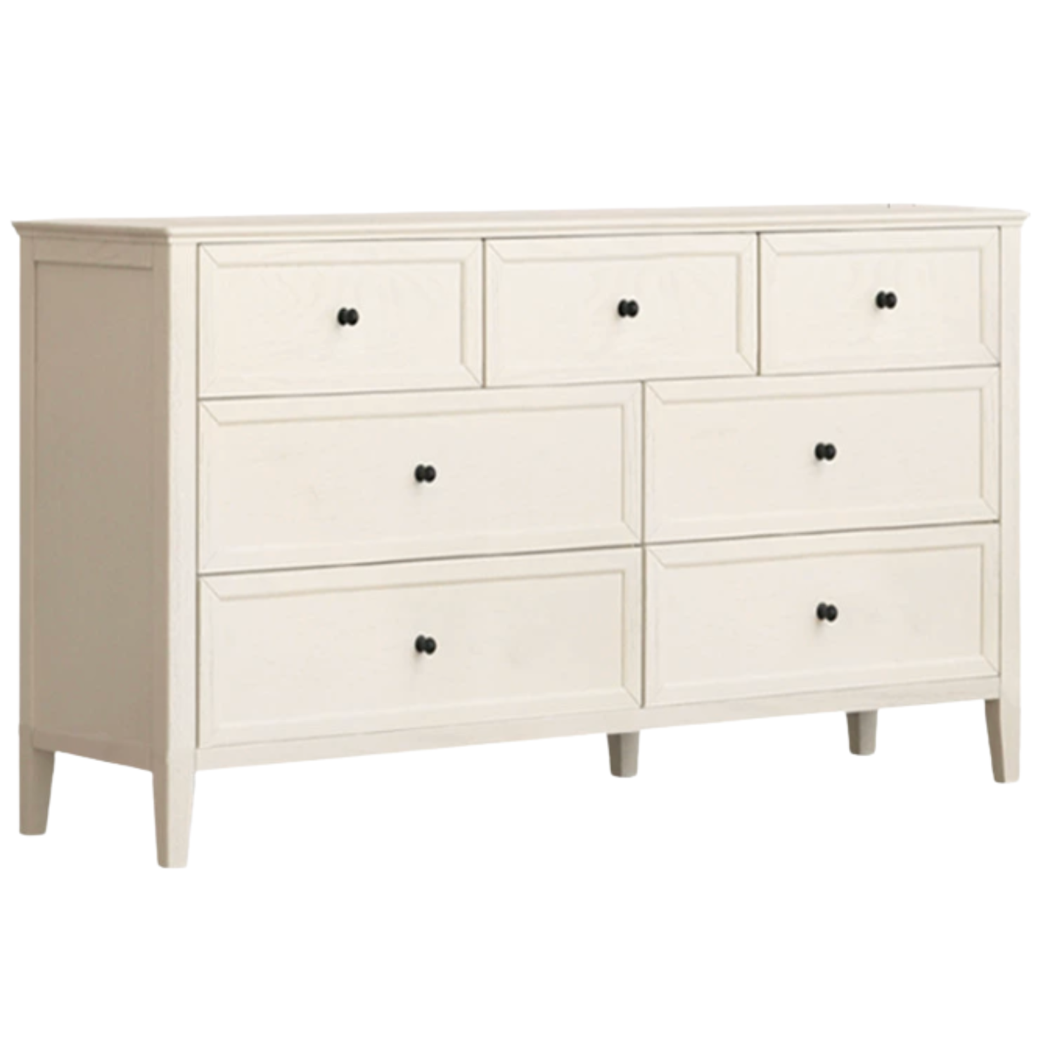 Rubberwood, Oak Solid Wood American Style Chest of Drawers