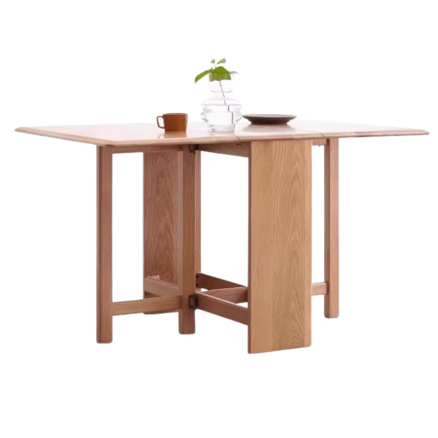 Oak solid wood Folding dining table,