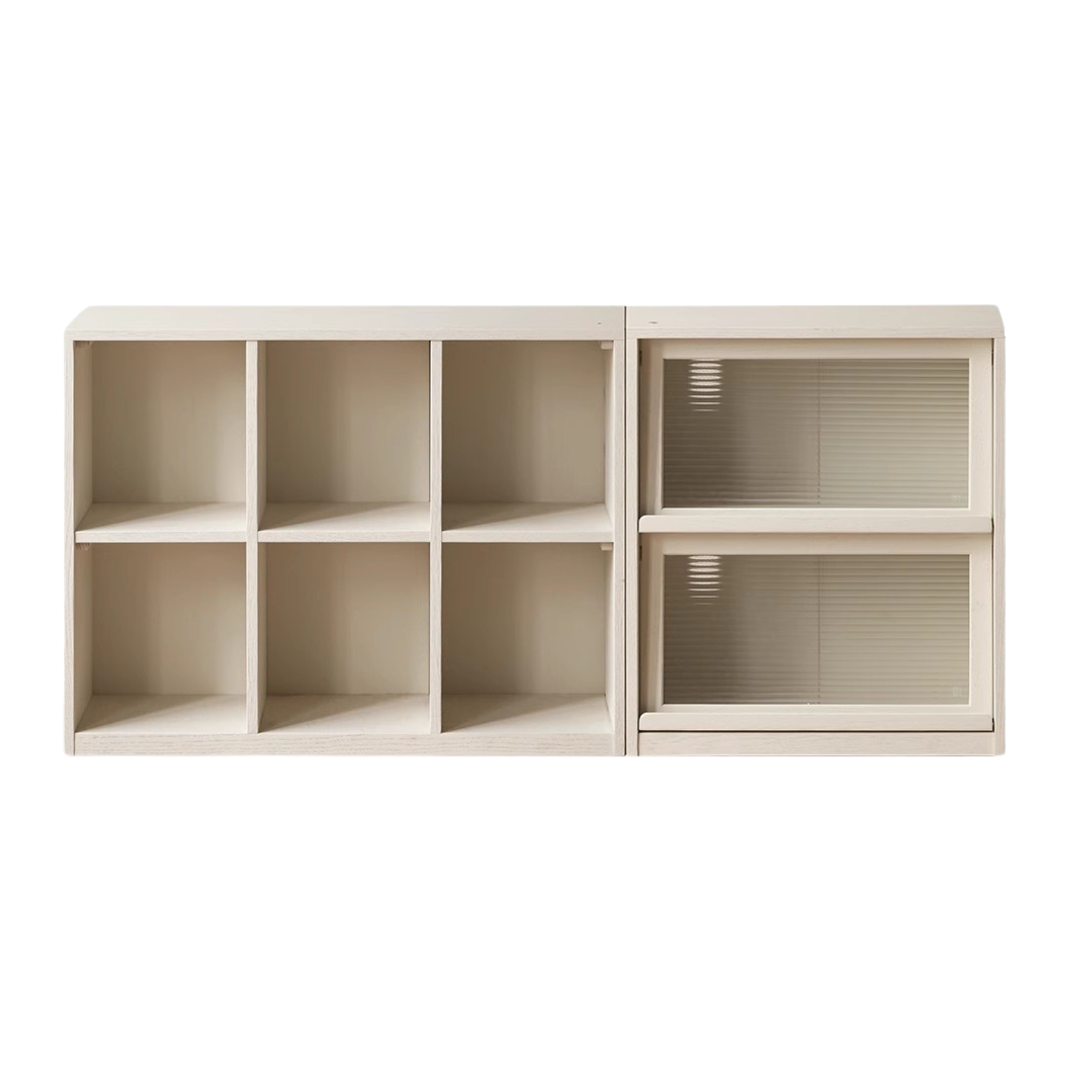OAK solid wood bookcase cream Office desk-